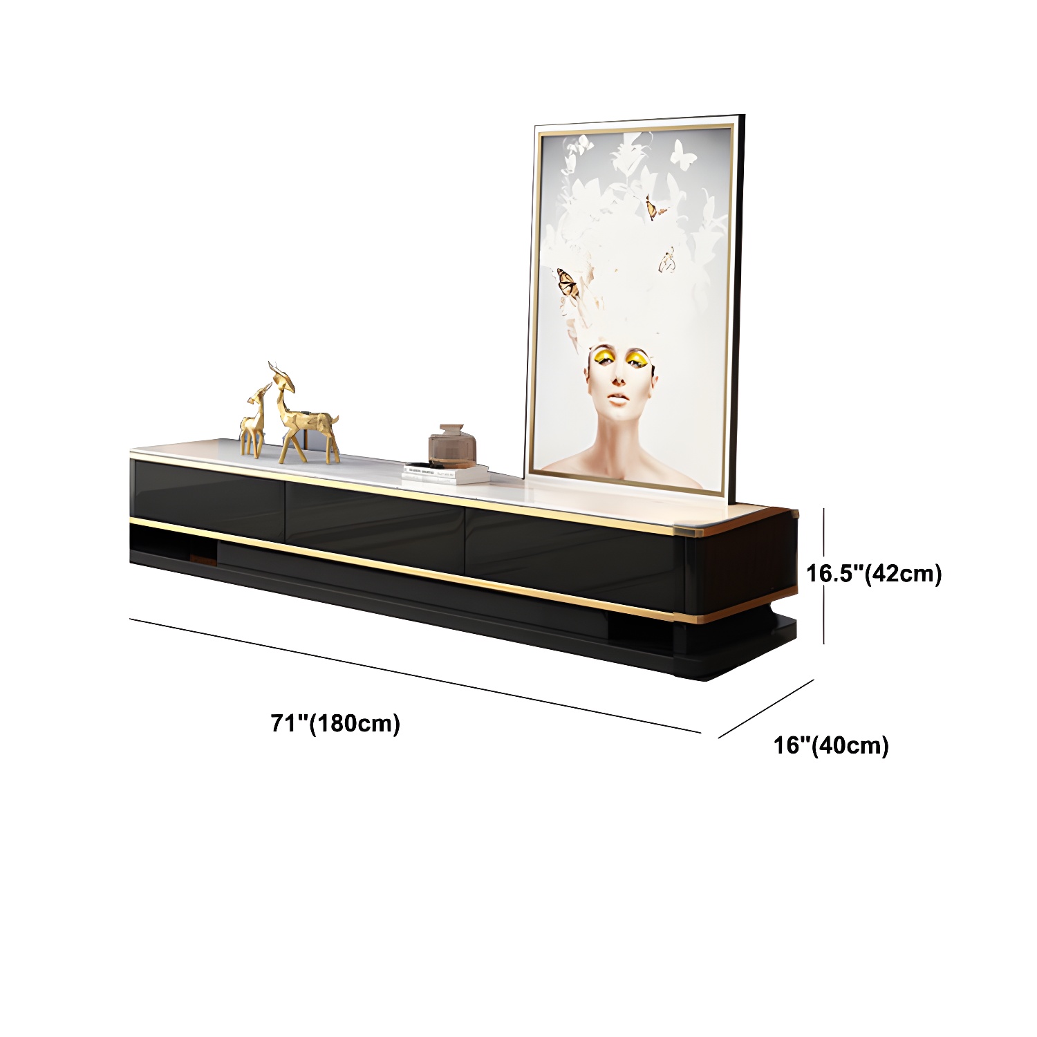 3-Drawer Glass TV Stand | Ormau - image 15