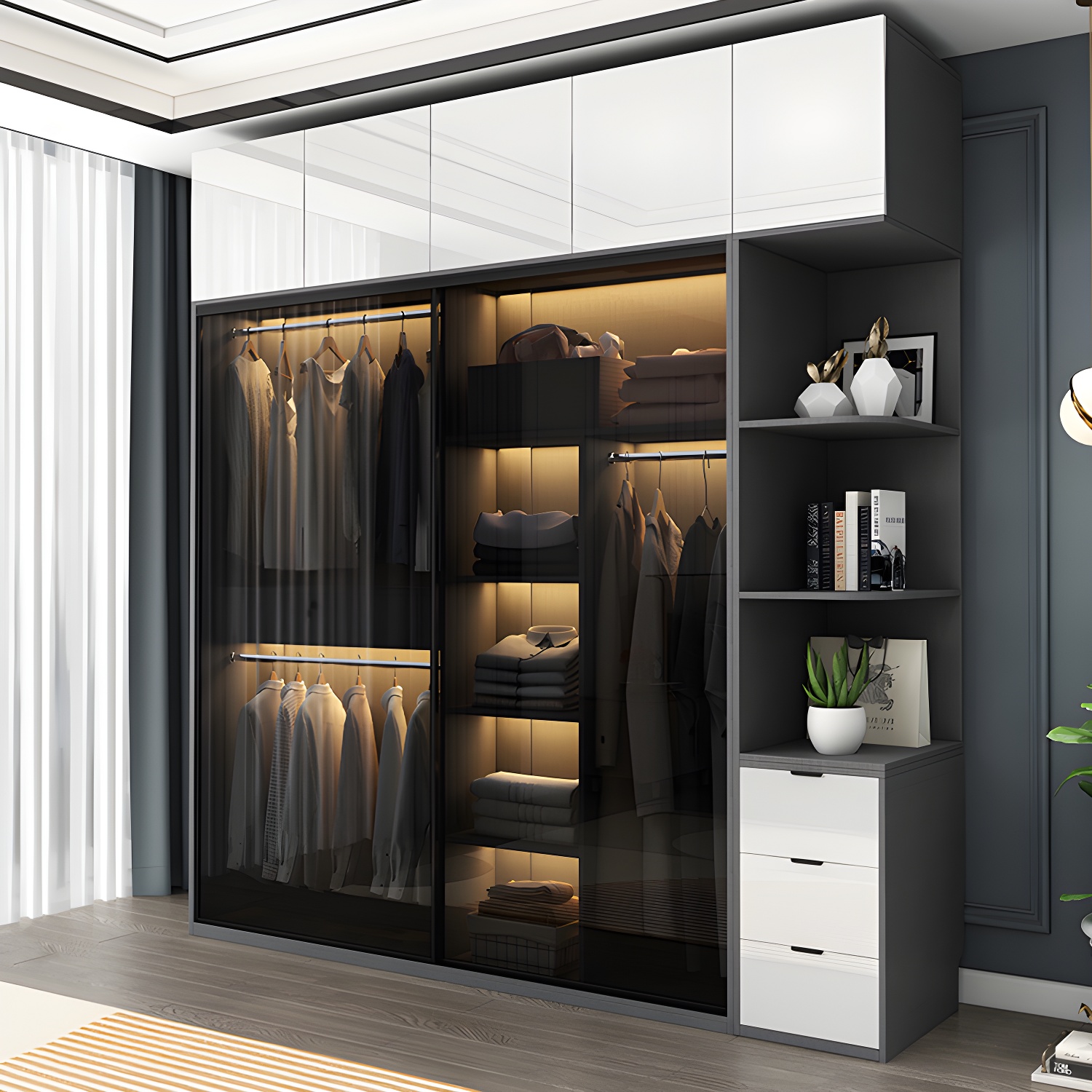 Glass & Wood Wardrobe | Ormau - image 2