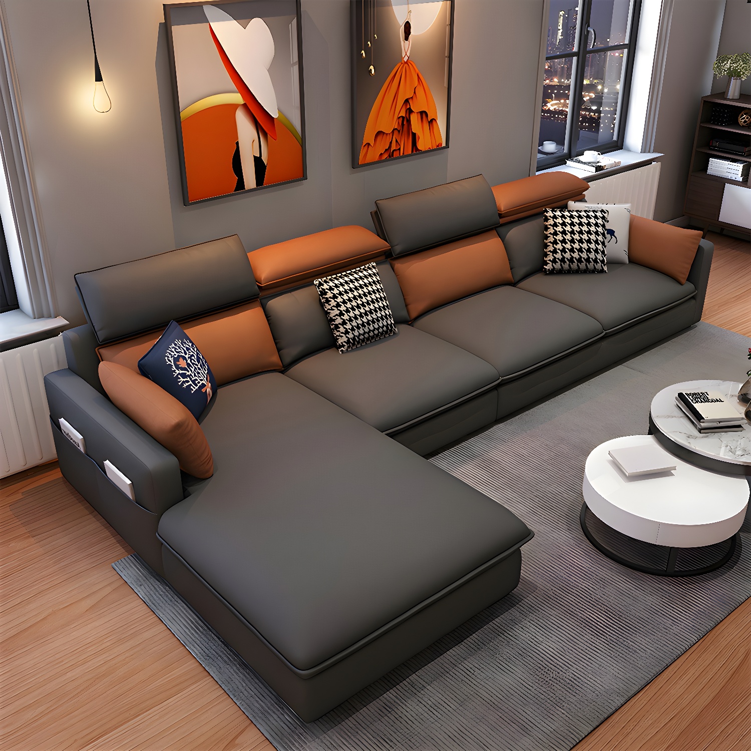 Modern L-Shape Sectional Sofa | Ormau - image 7