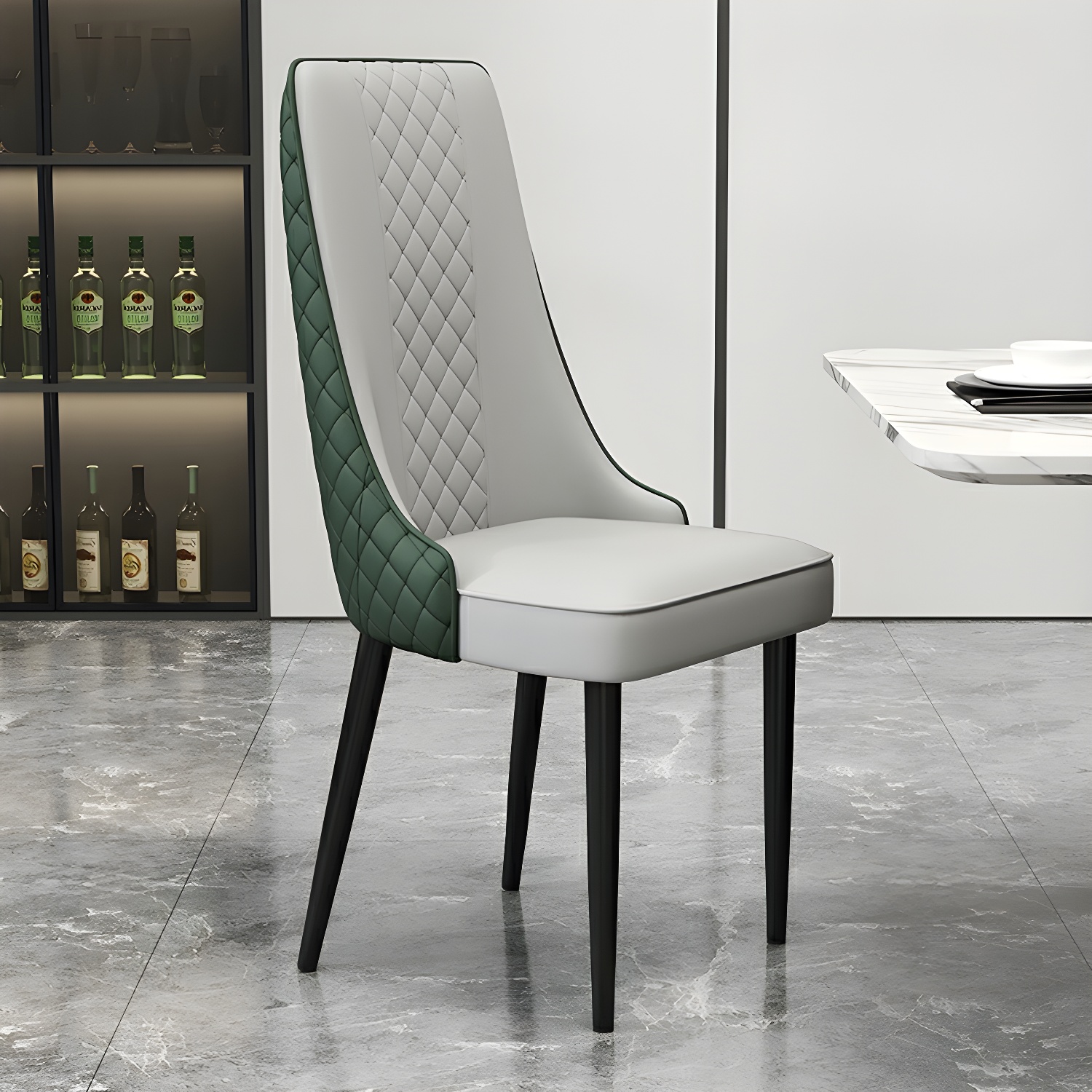 Upholstered High-Back Dining Chair | Ormau - image 8