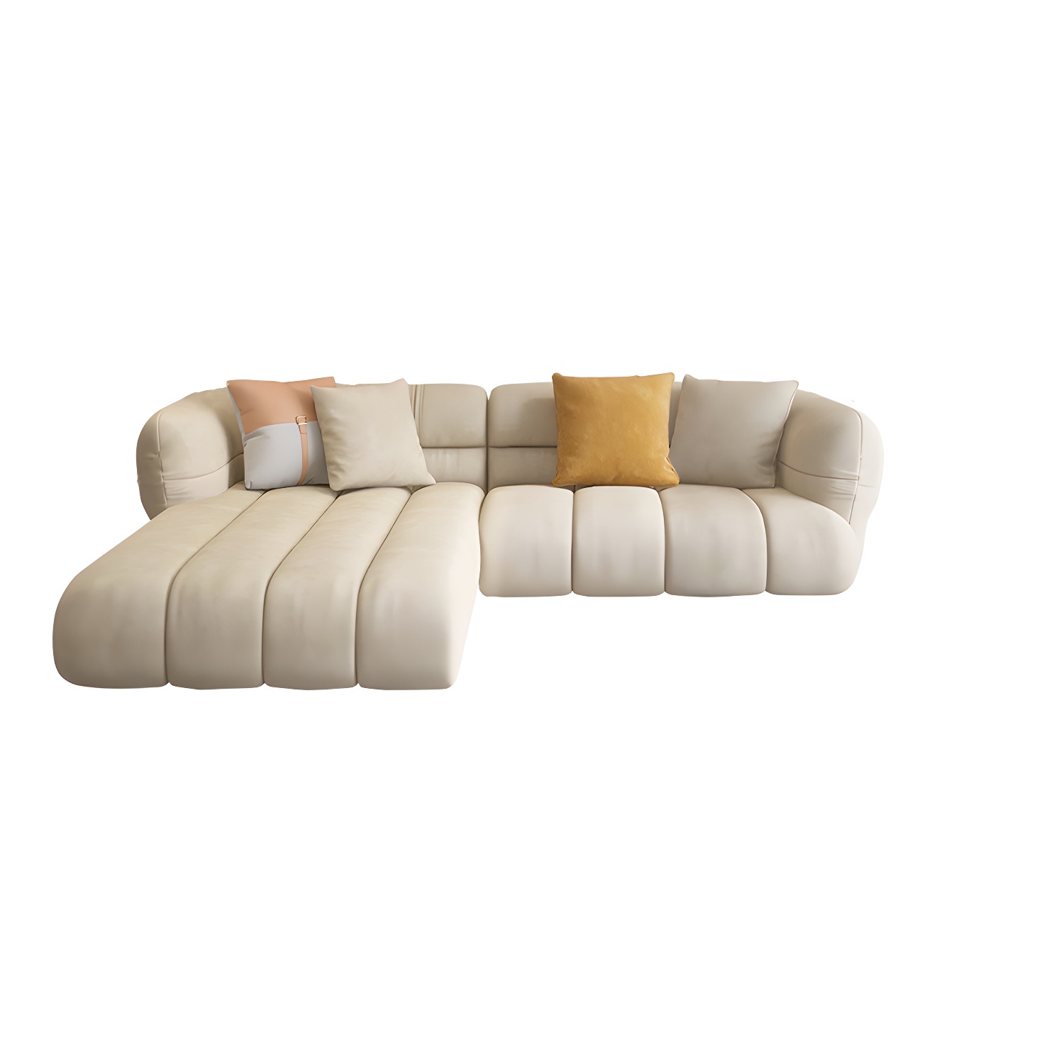 Beige L-Shape Sectional Sofa with Storage | Ormau - image 23
