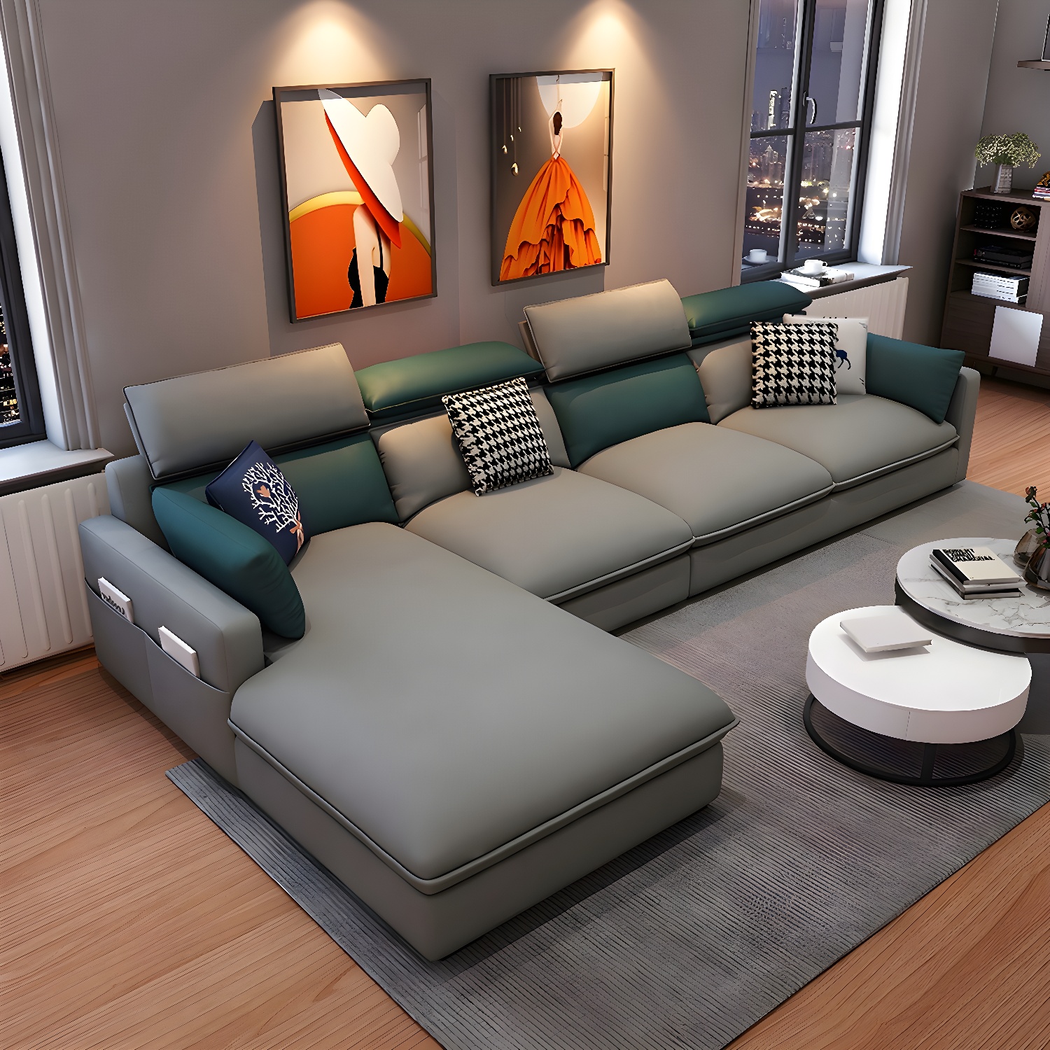 Modern L-Shape Sectional Sofa | Ormau - image 12