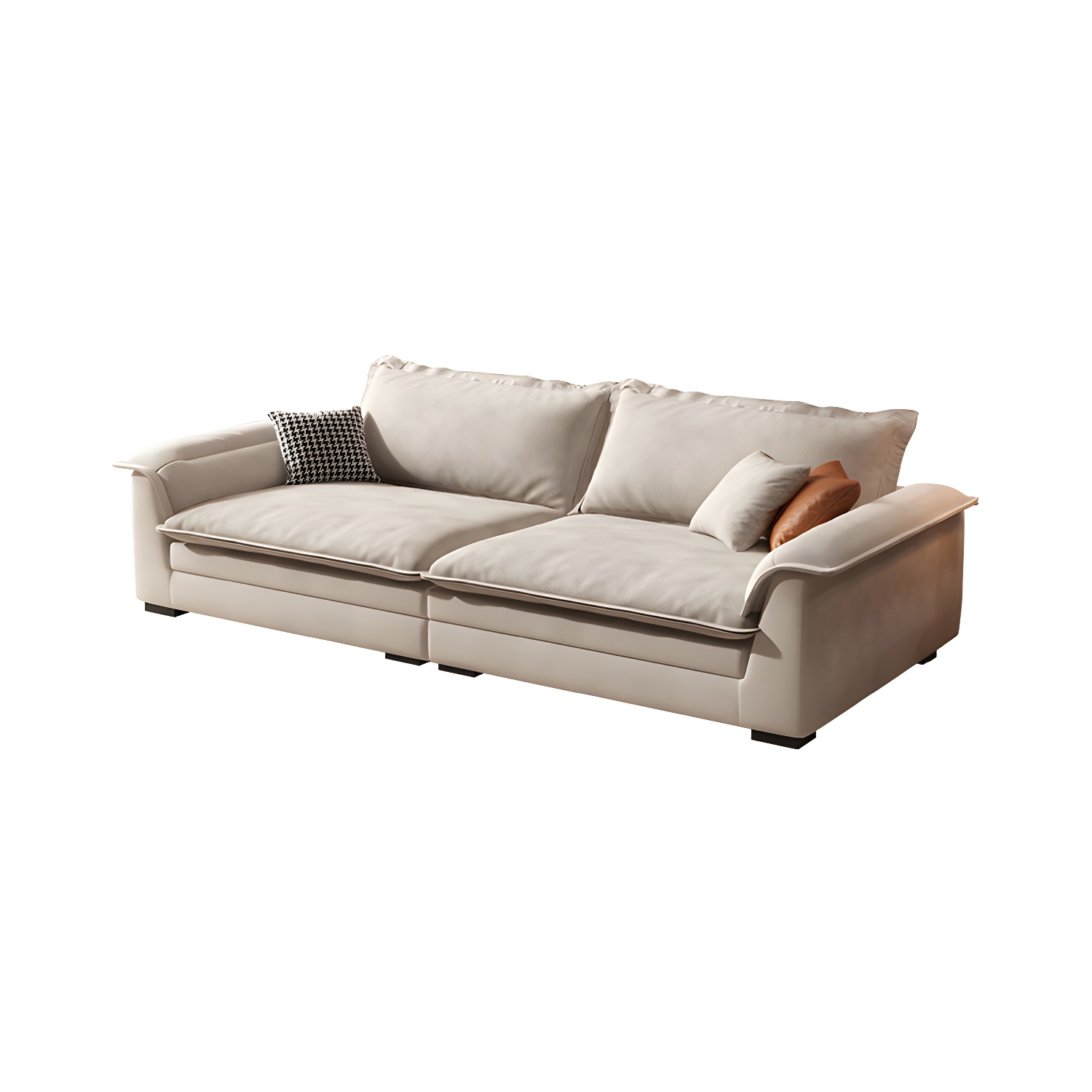 Contemporary Style Wood Frame Pillow Top Arm Sofa For Living Room - image 5
