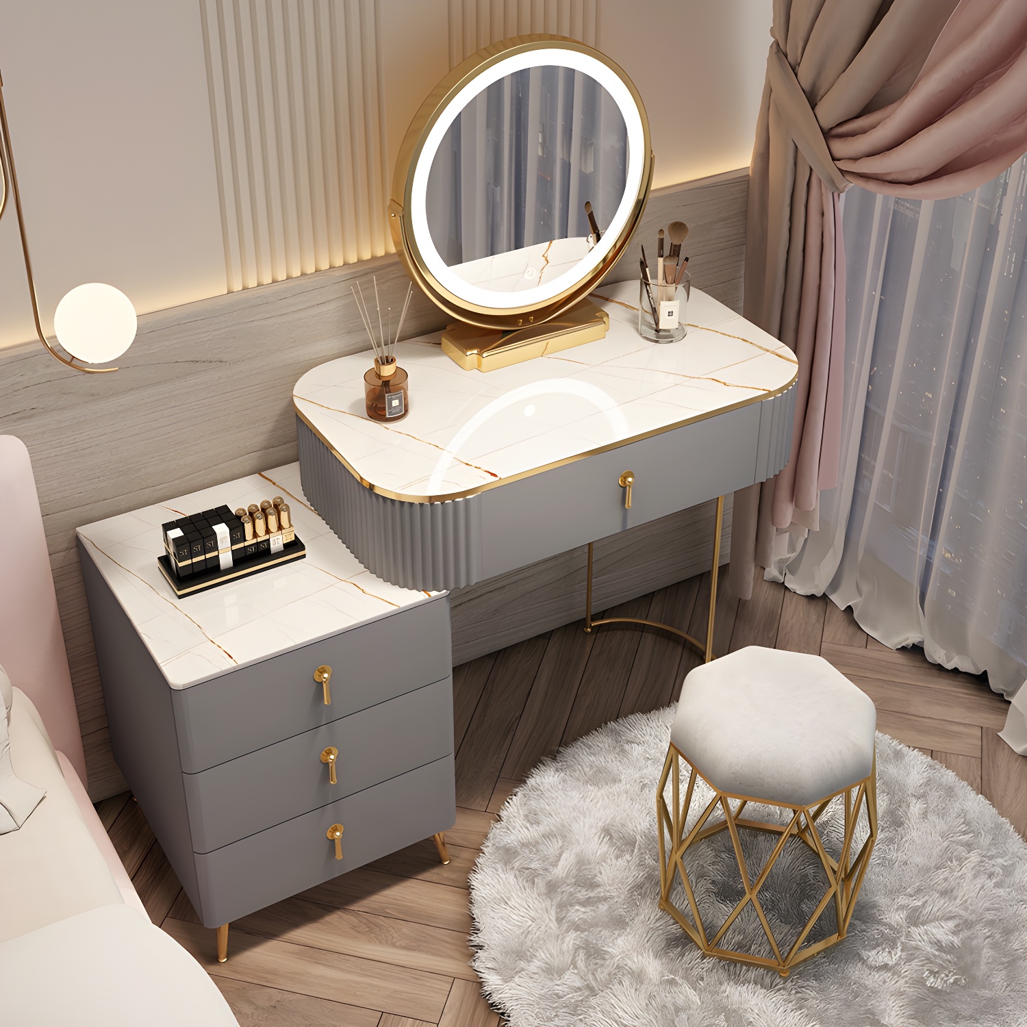 Mirrored Vanity Desk | Ormau - image 44
