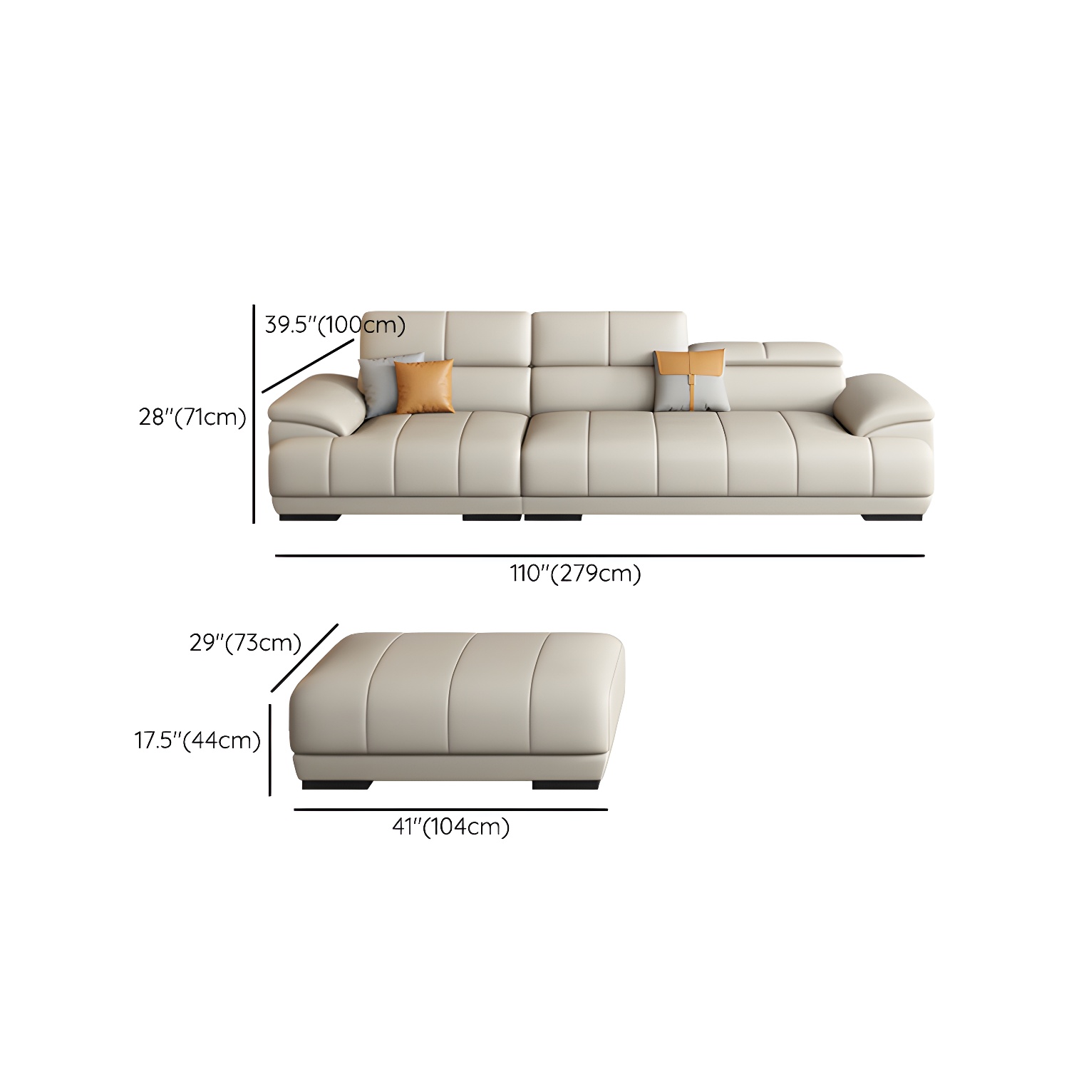 Elegant Leather Sectional | Ormau - image 13
