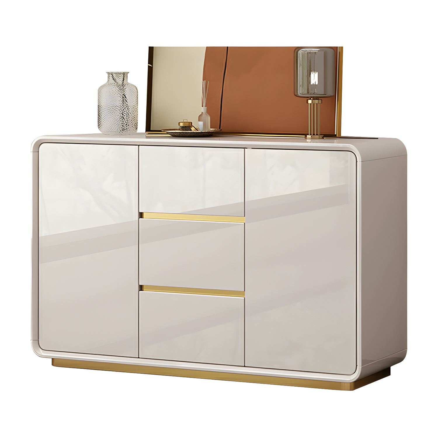 Glam White Sideboard Credenza | Ormau - image 26