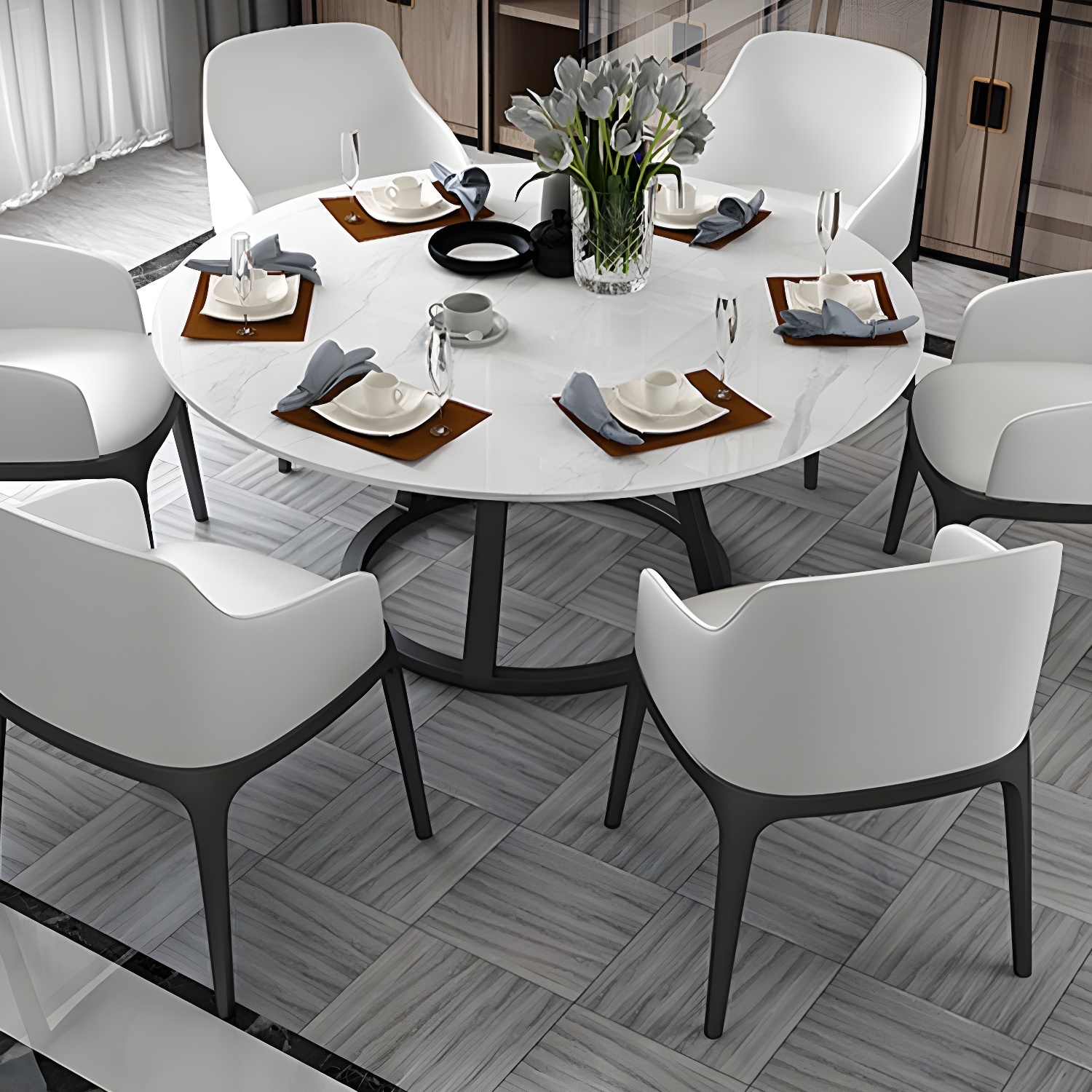 Round Marble Dining Table | Ormau - image 5