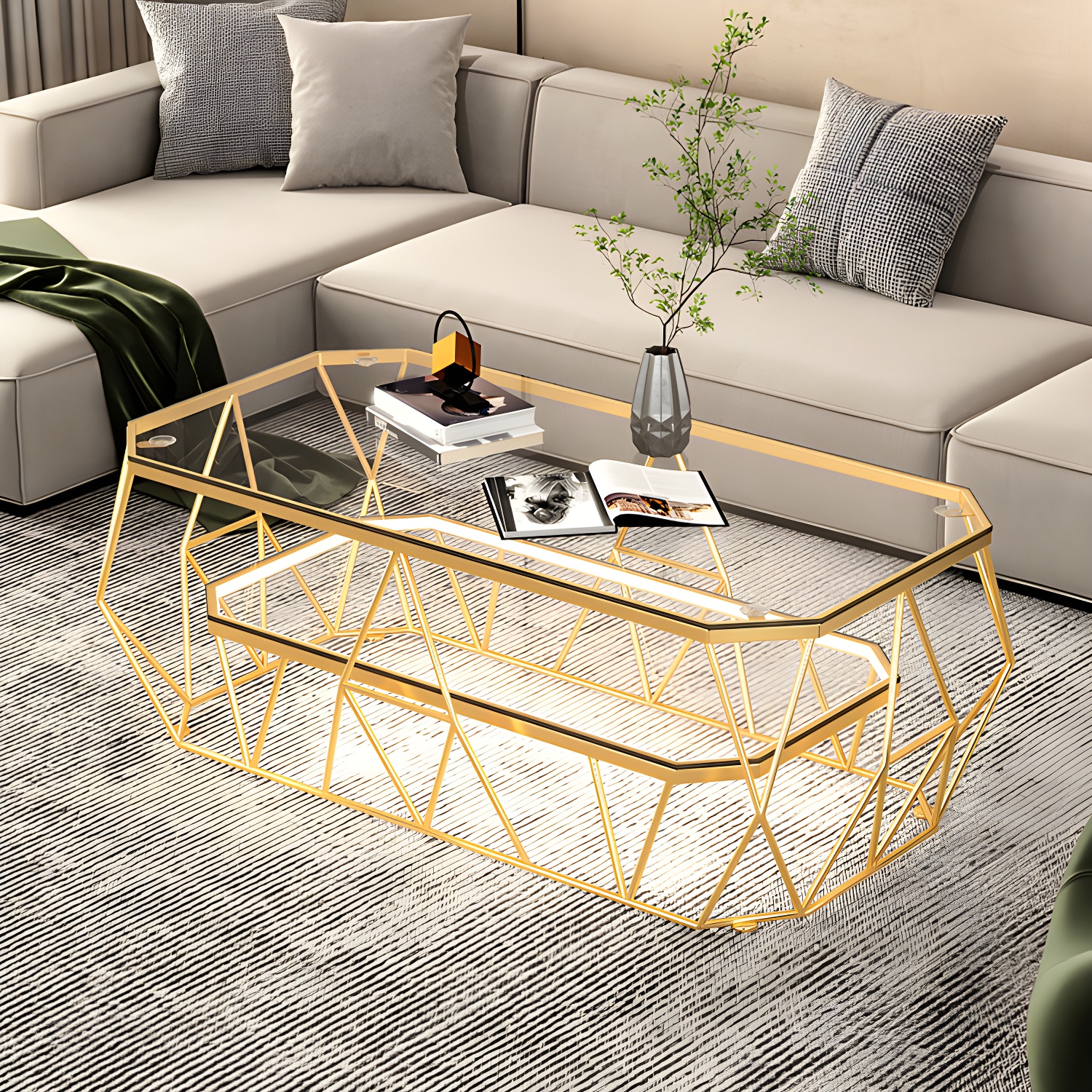 Octagon Glass Coffee Table | Ormau - image 2