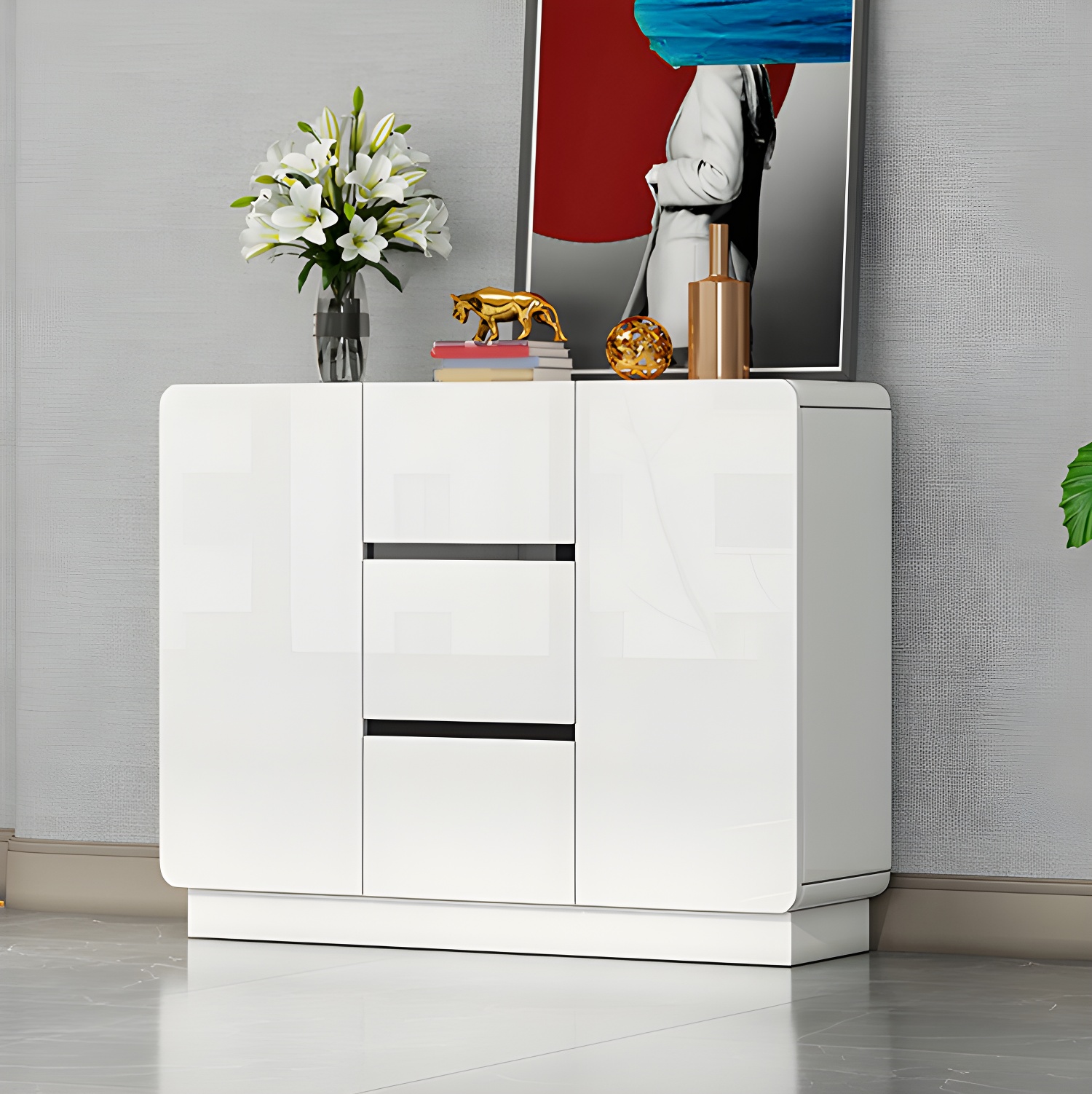 Modern White Sideboard | Ormau - image 11