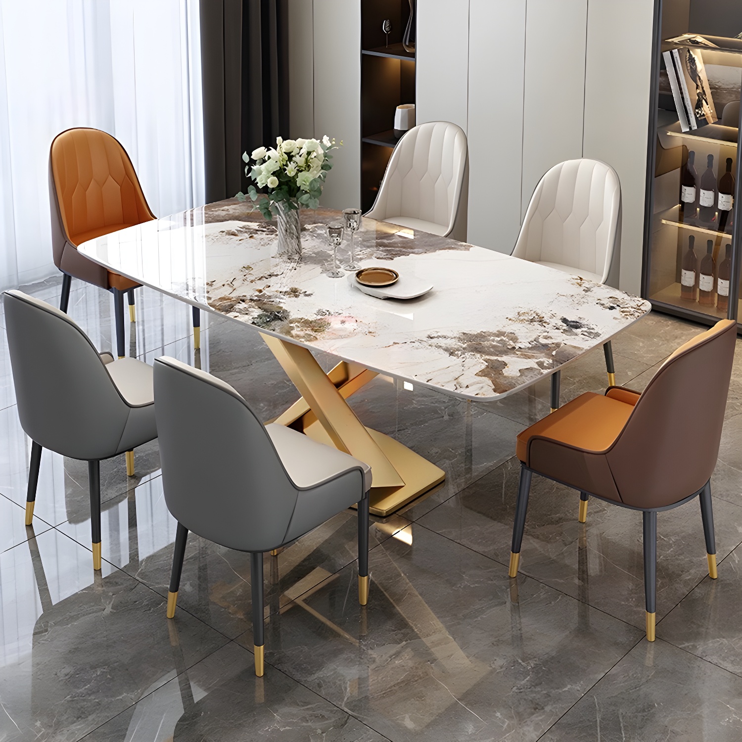 Glam Metal Dining Set | Ormau - image 1
