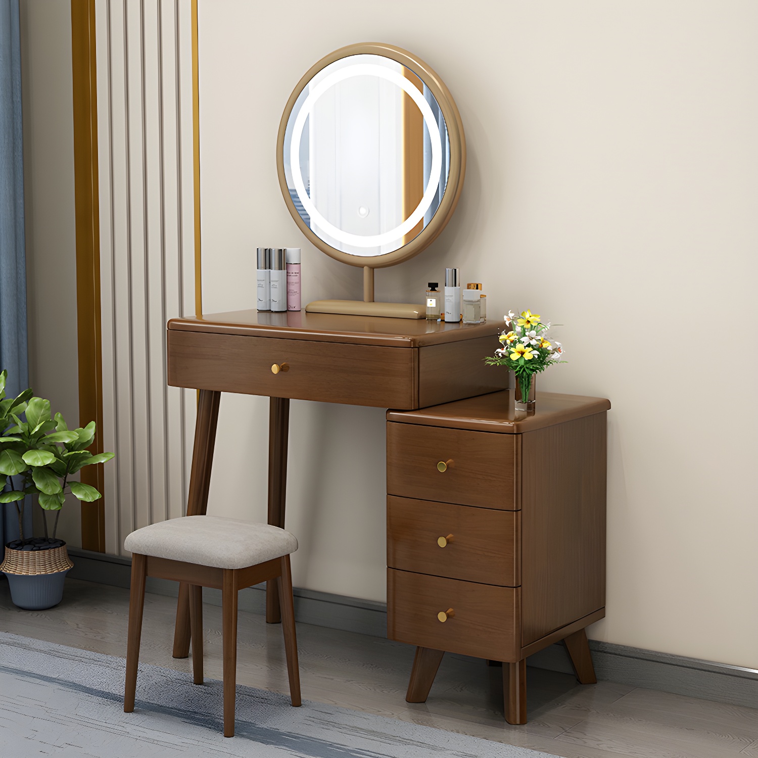 Modern Vanity Desk with Mirror | Ormau - image 4