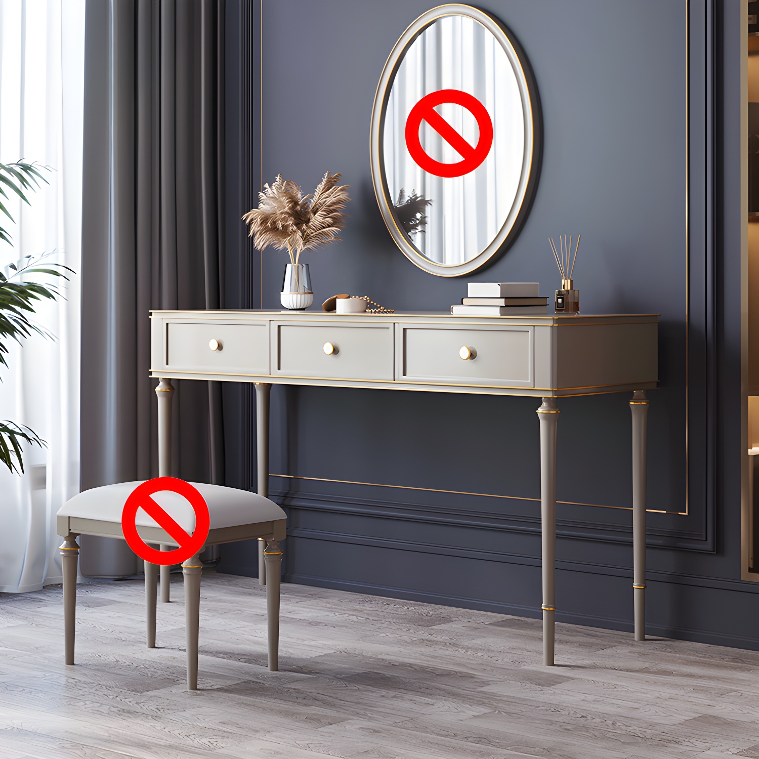 Mirror & 3-Drawer Vanity | Ormau - image 2