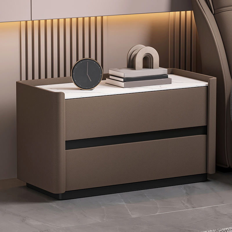 Modern Stone Top Nightstand | Ormau - image 12