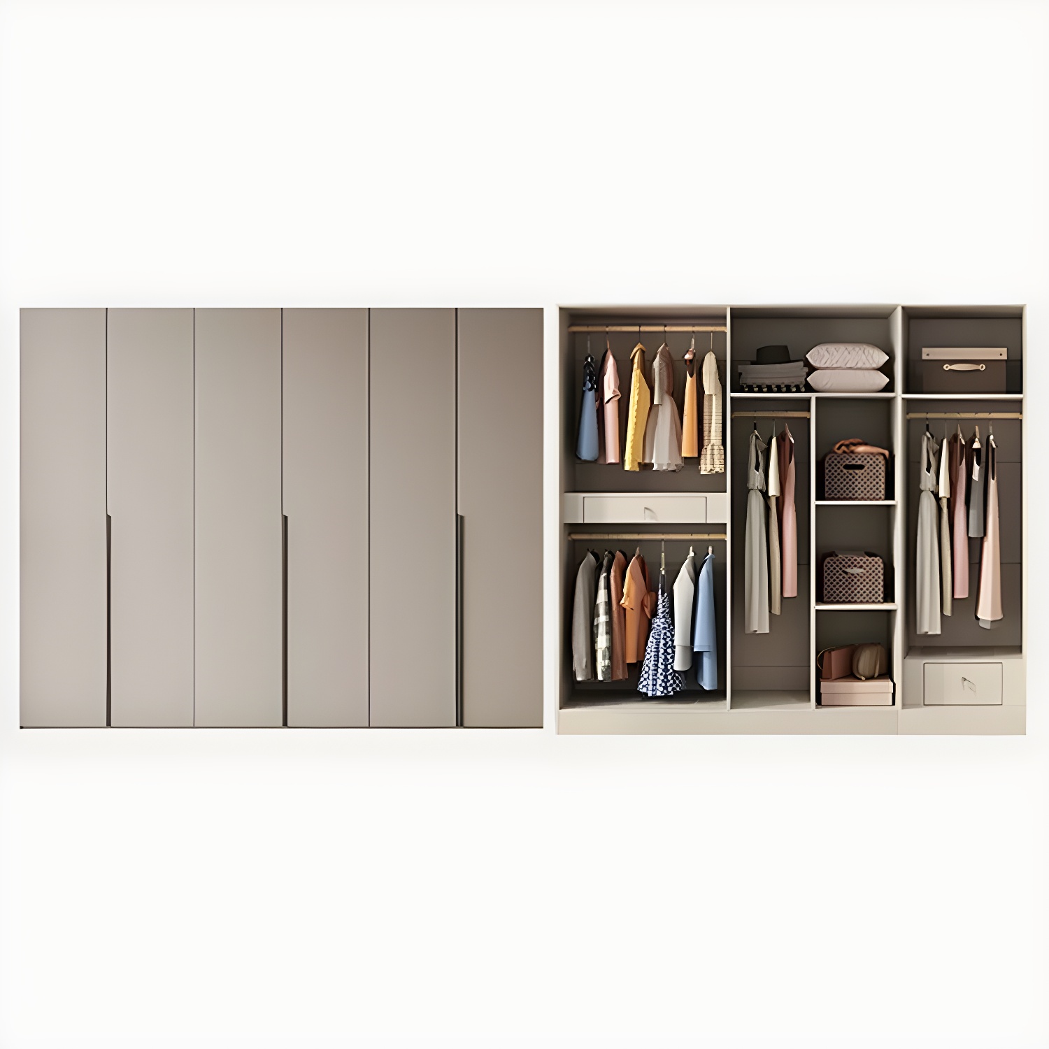 Modern Grey Wood Armoire | Ormau - image 61