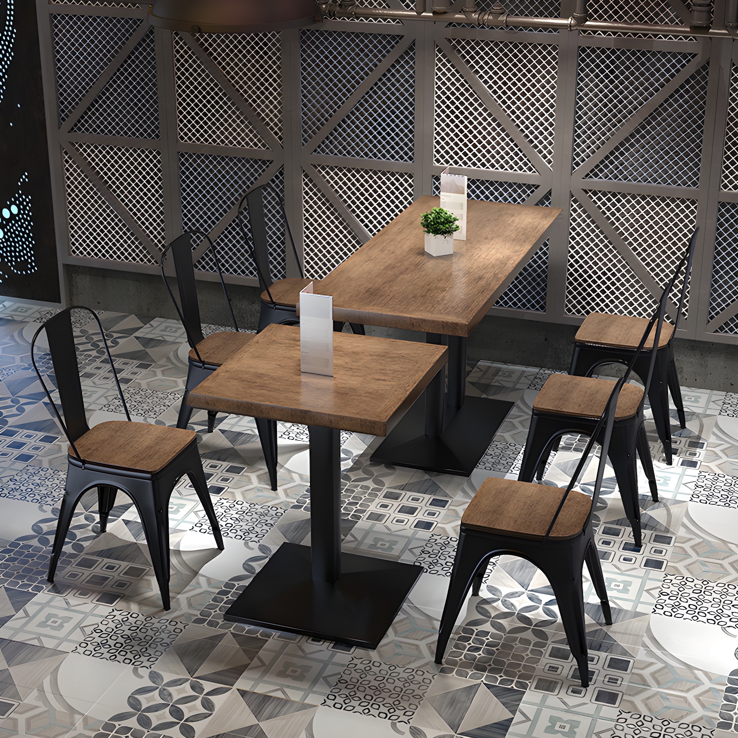 Industrial Pedestal Dining Table | Ormau - image 10