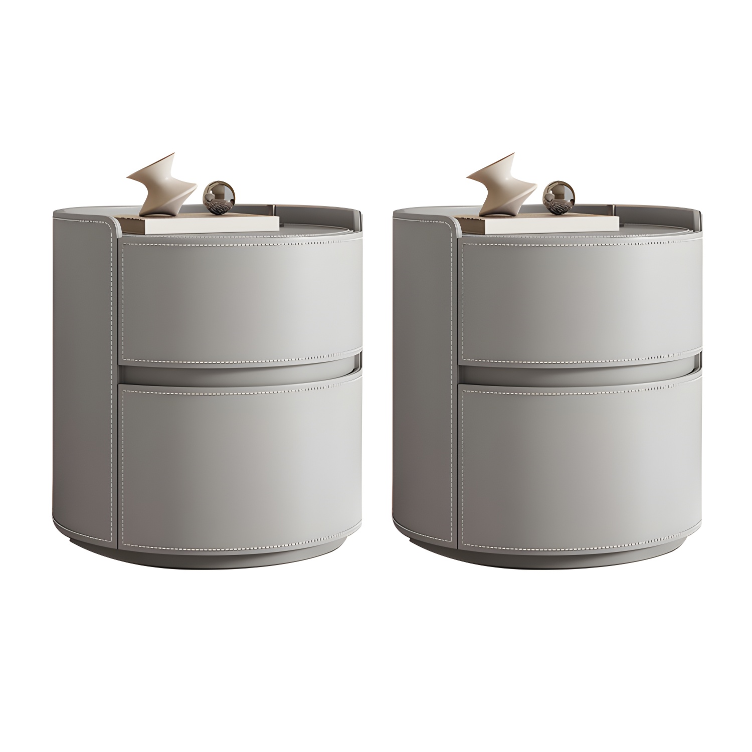 Chic Round Nightstand | Ormau - image 20