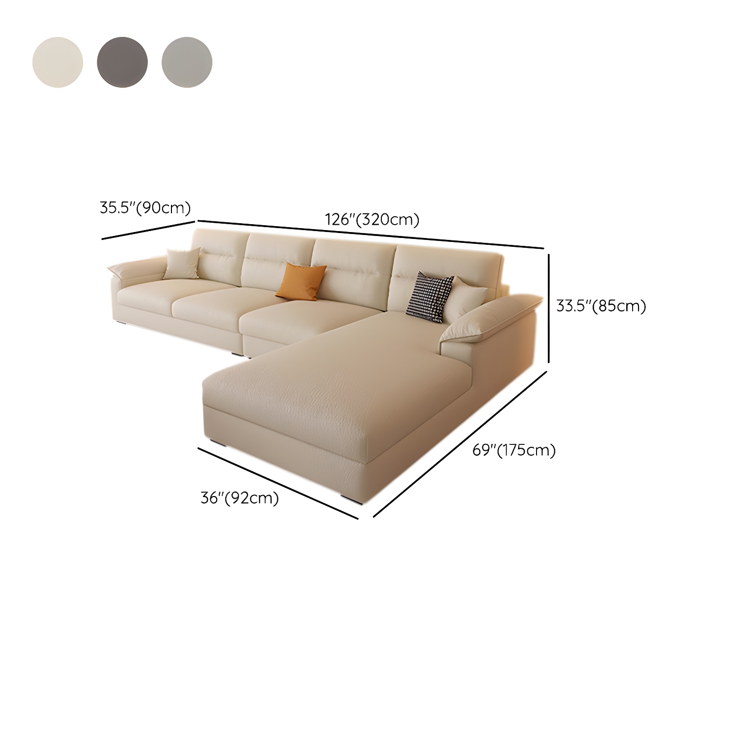 Modern L-Shaped Sectional Sofa | Ormau - image 11