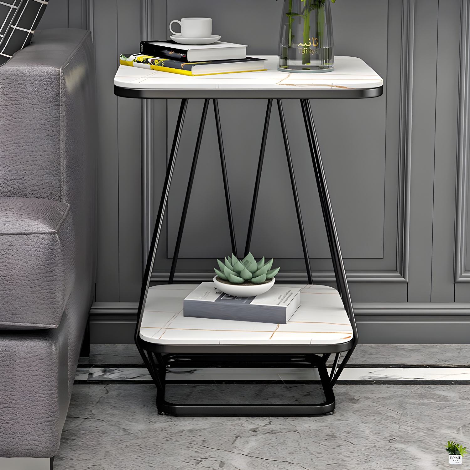 Glam Stone Nightstand | Ormau - image 14