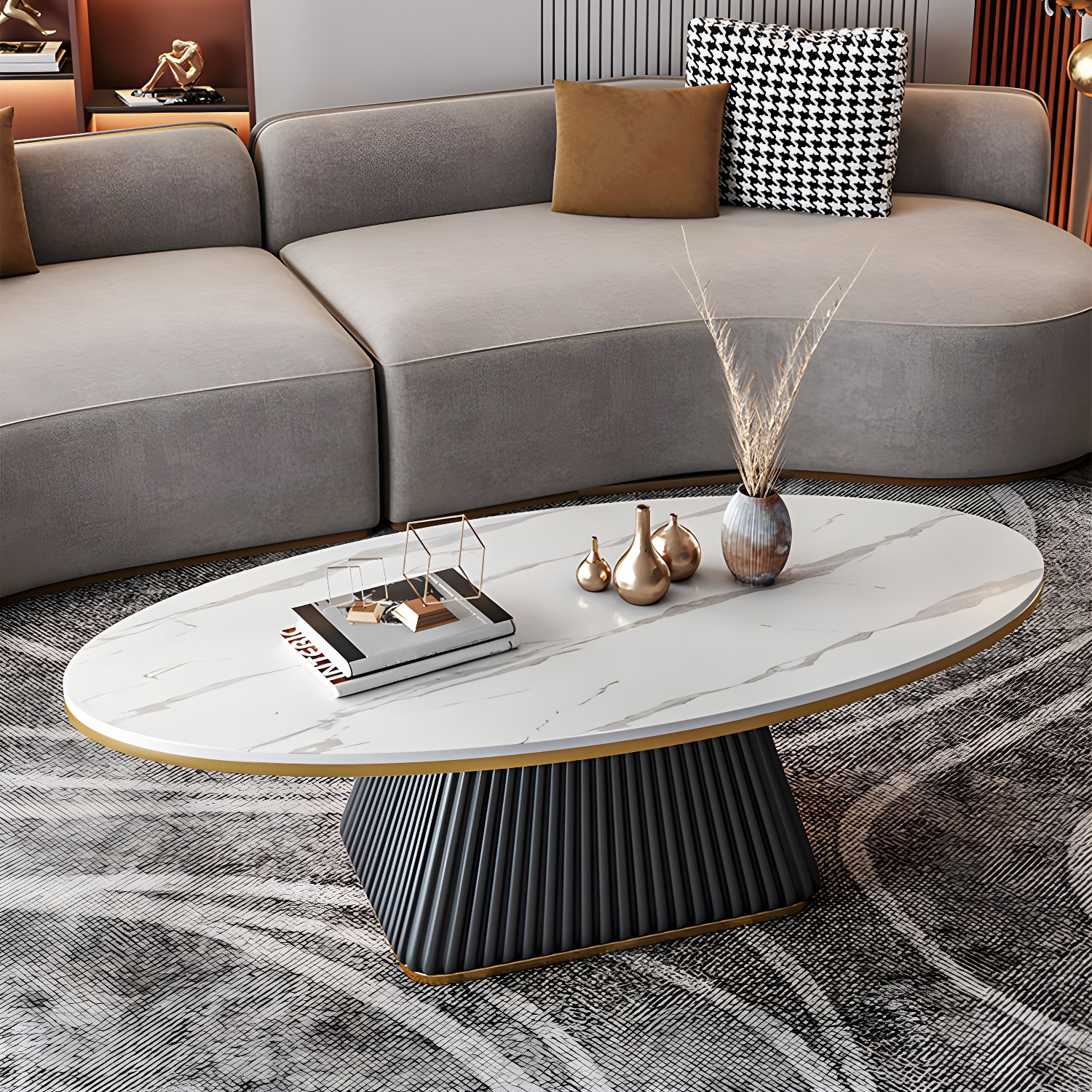 Elliptical Stone Coffee Table | Ormau - image 1