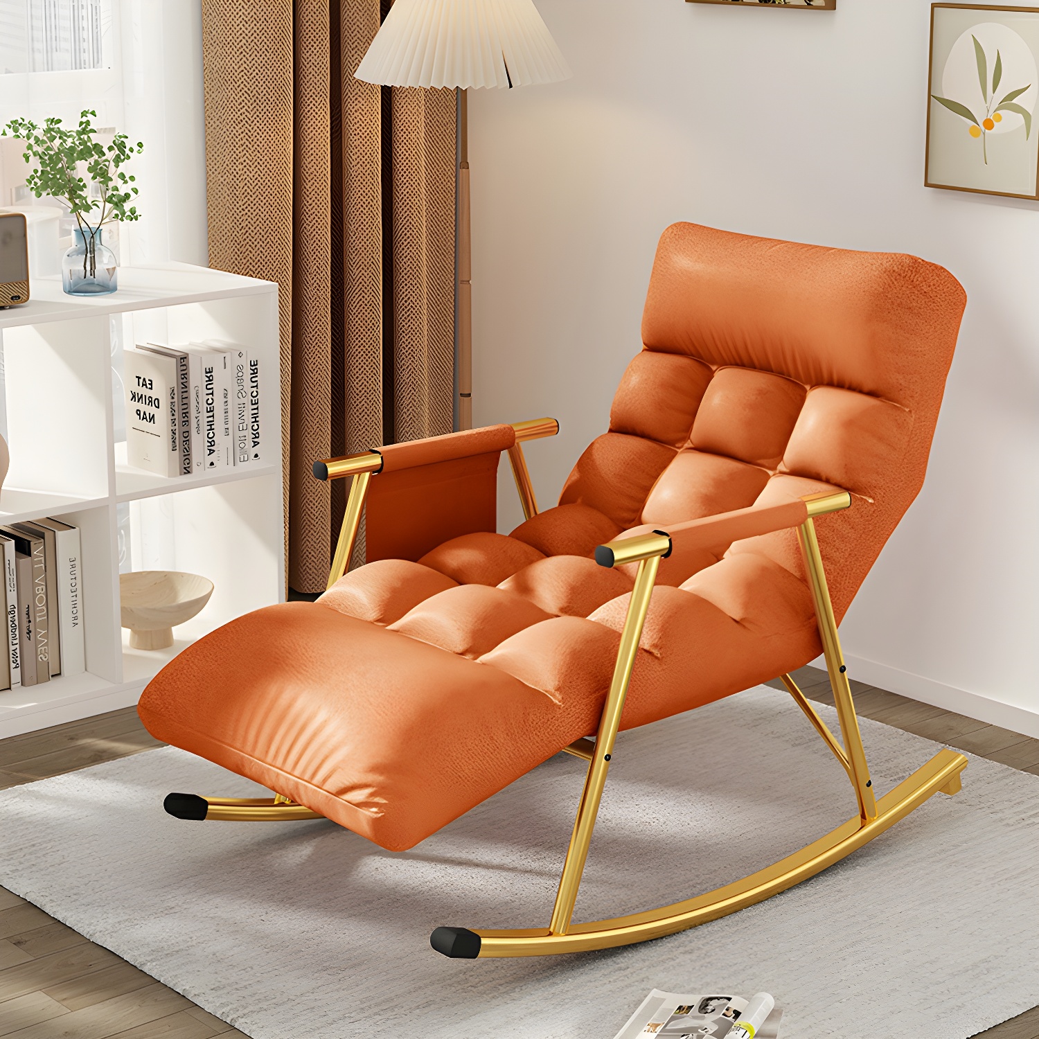 Chic Upholstered Rocking Chair | Ormau - image 25