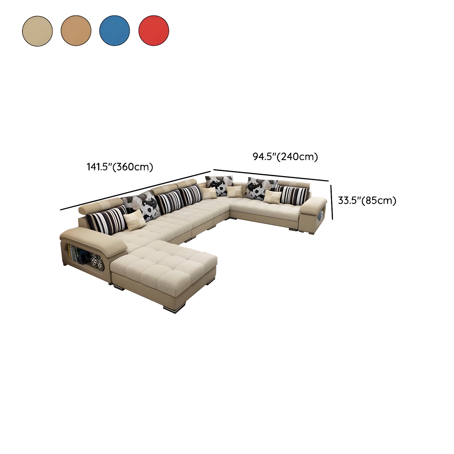 Modern U-Shape Sectional | Ormau - image 21
