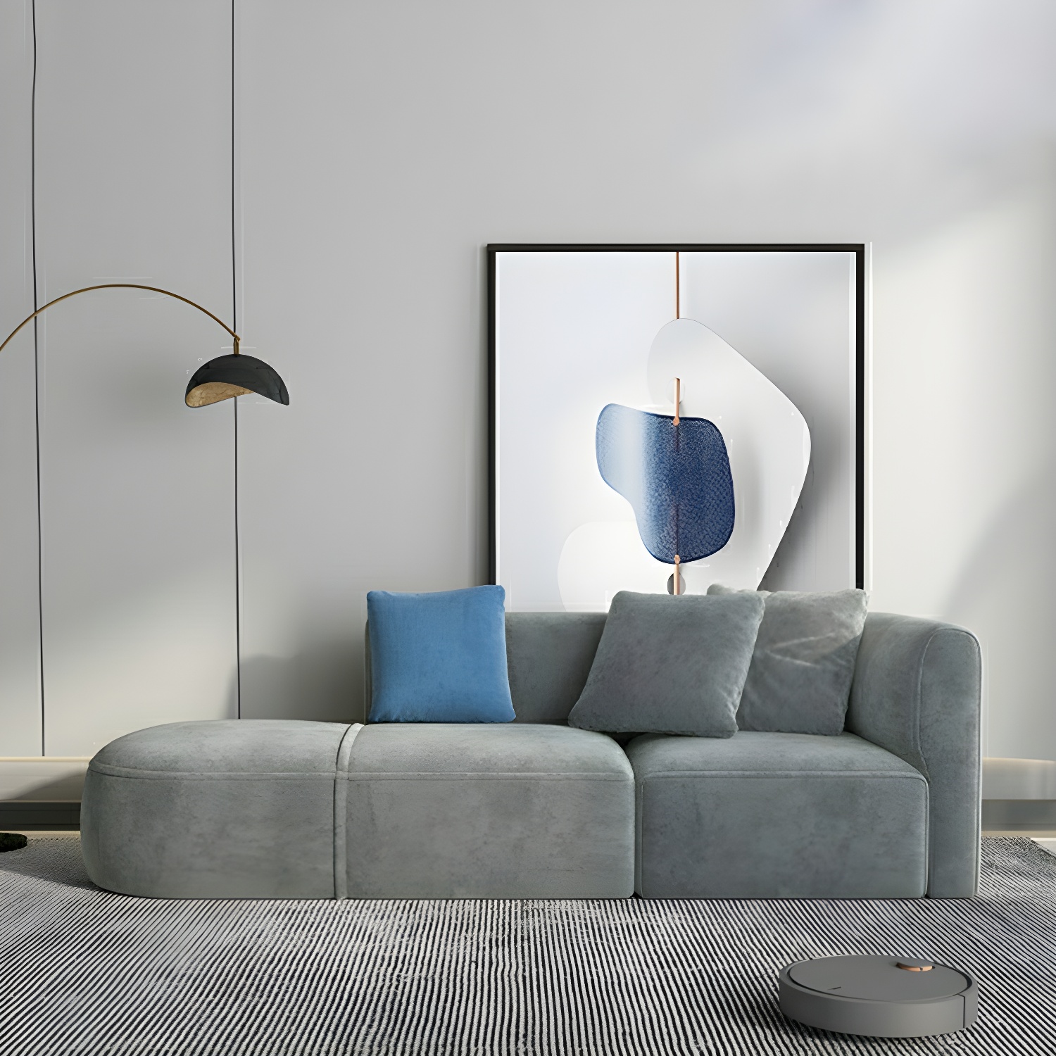 Flannel Sectional Sofa | Ormau - image 31