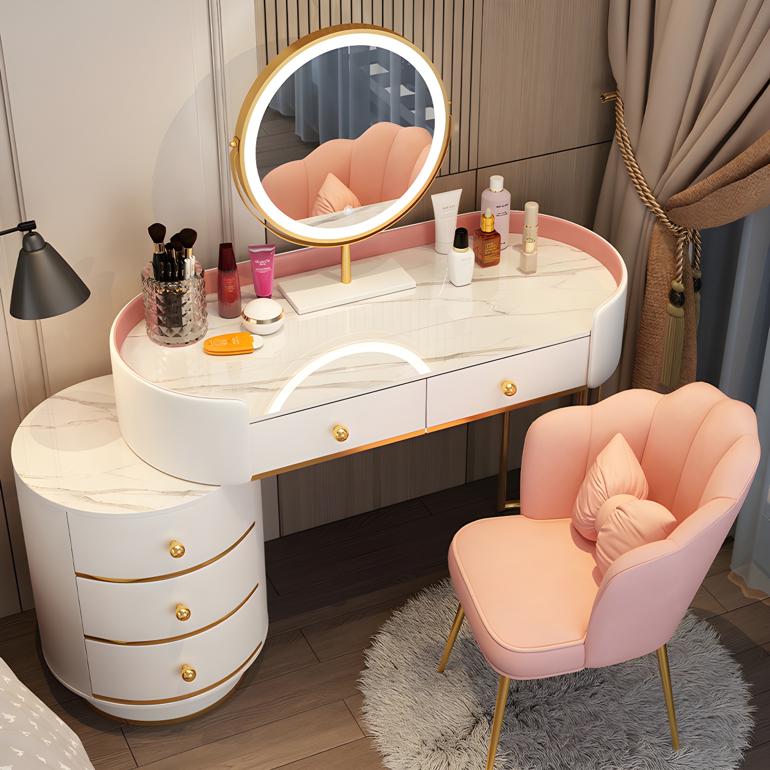 Metallic Lighted Vanity | Ormau - image 5