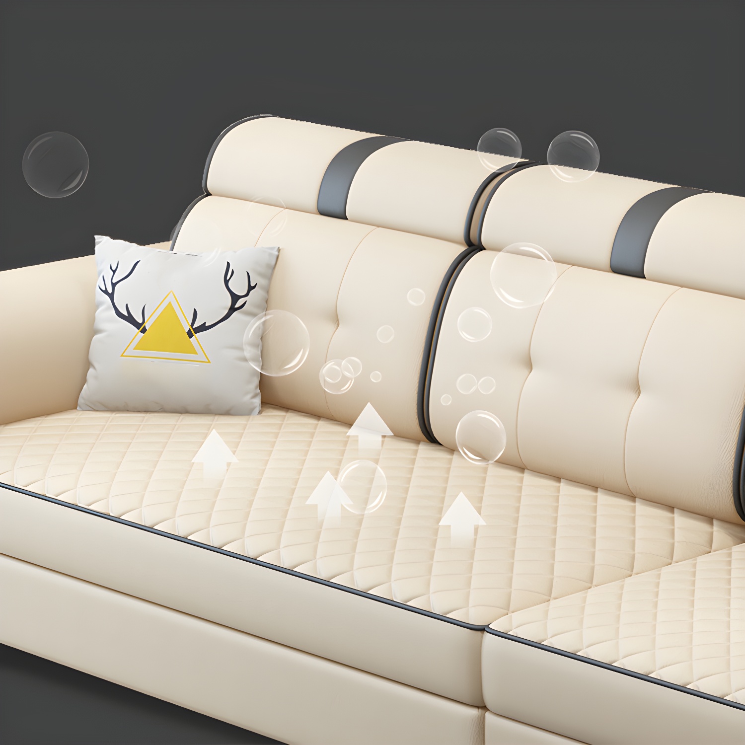 Modern Pillow Top Arm Sectional | Ormau - image 14