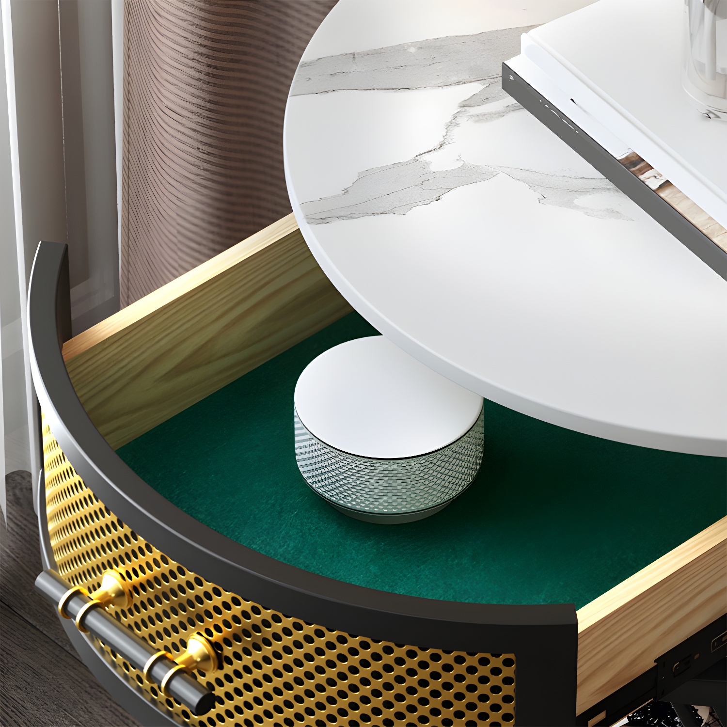 Glam Stone Nightstand | Ormau - image 9