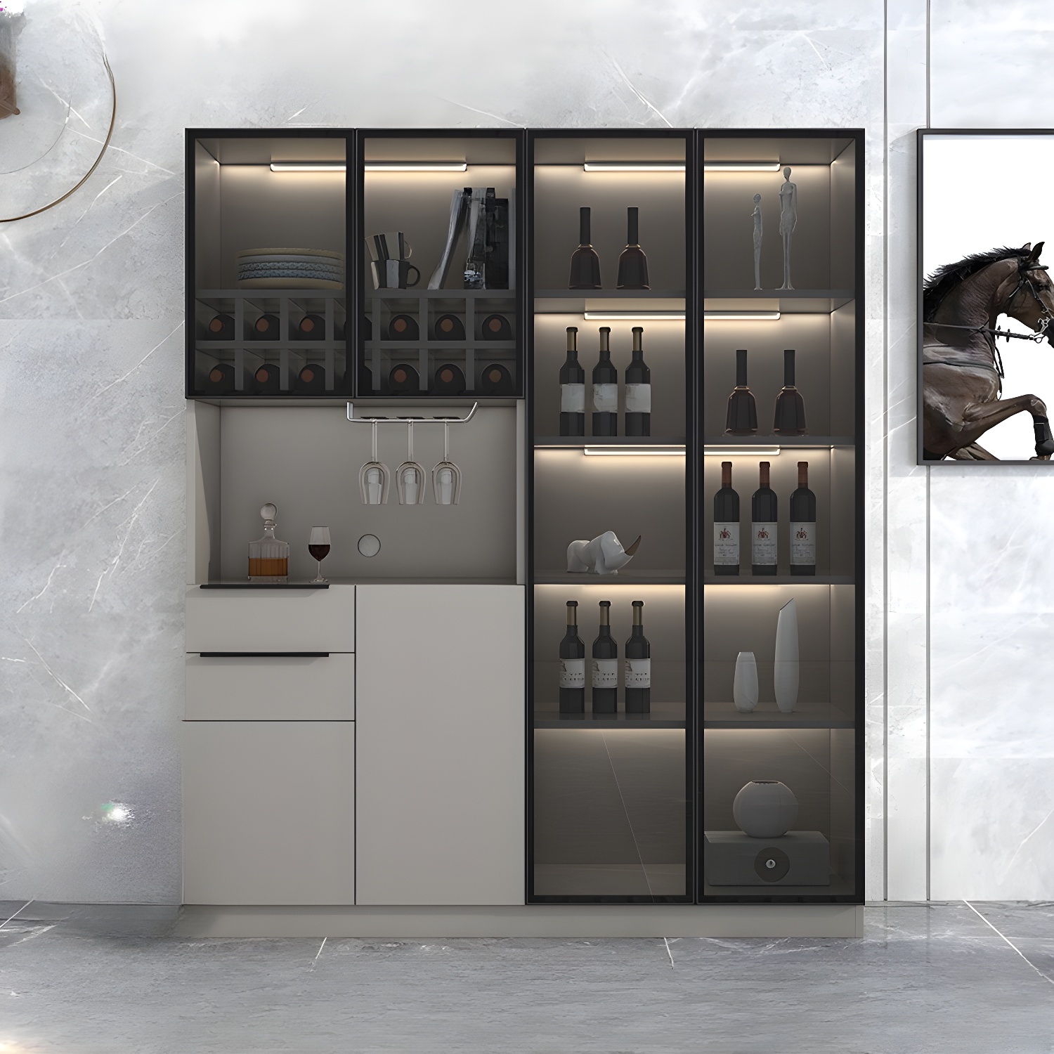 Elegant Glass Door Sideboard | Ormau - image 31