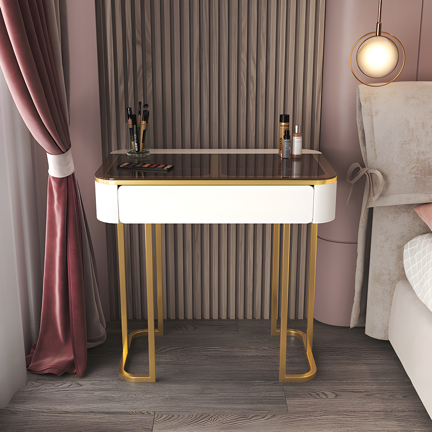 Glam Glass-Top Vanity | Ormau - image 24