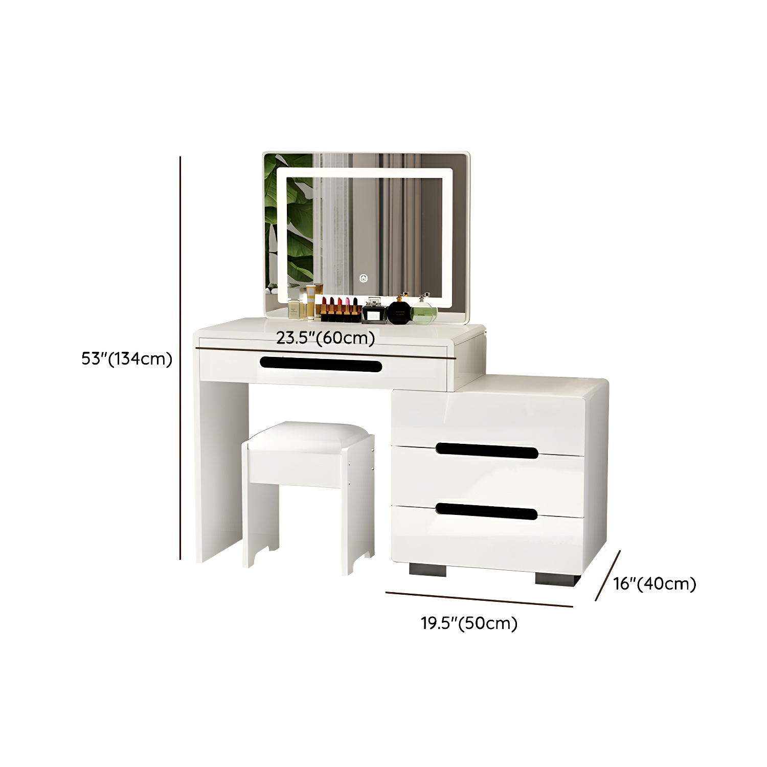 Modern Makeup Vanity & Stool Set | Ormau - image 16