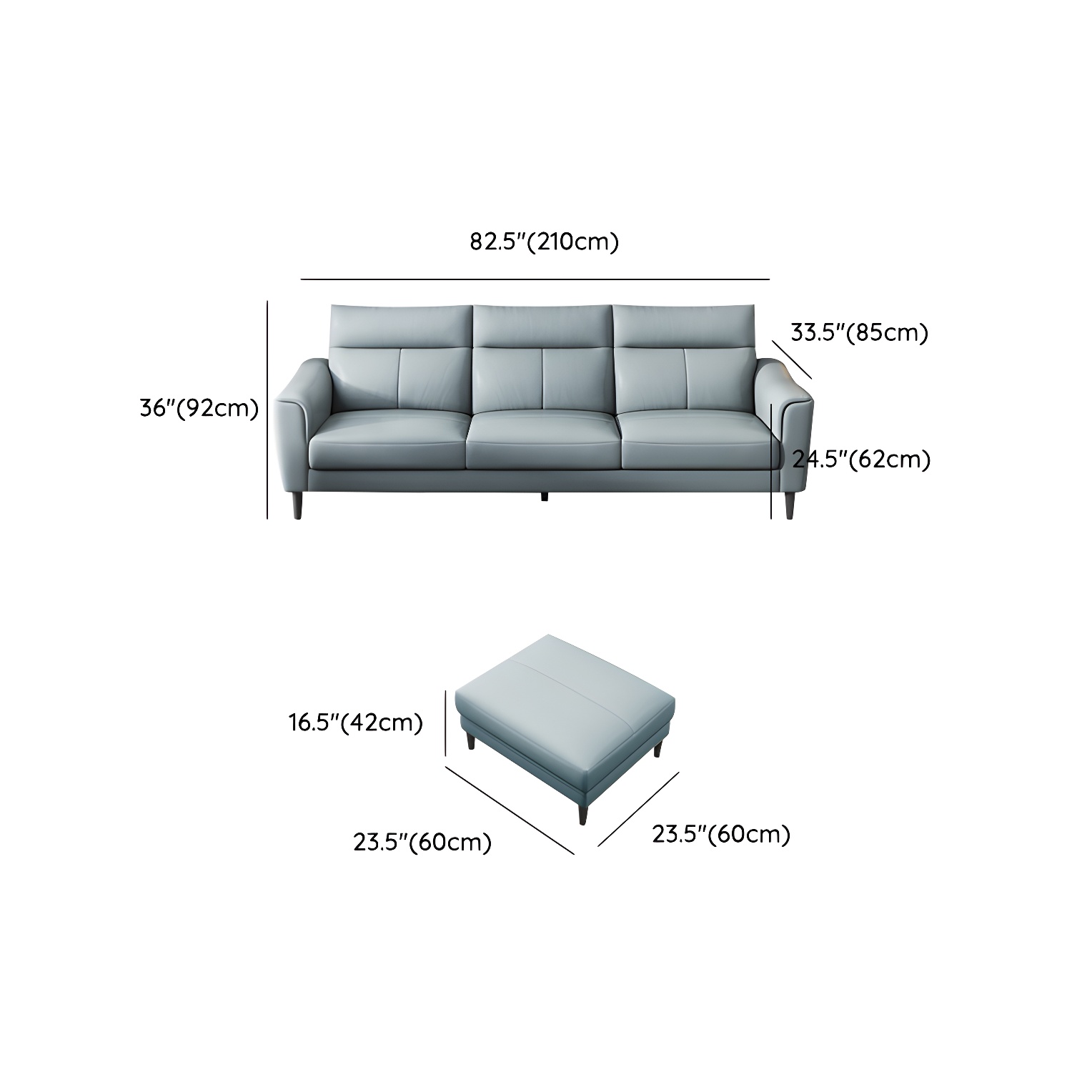 Modern Leather Sectional | Ormau - image 15