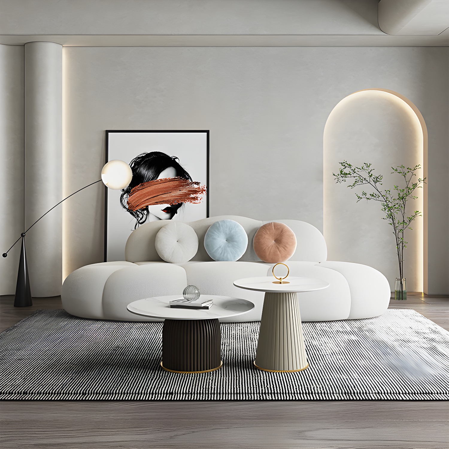 Wool Sofa with Pillows | Ormau - image 12