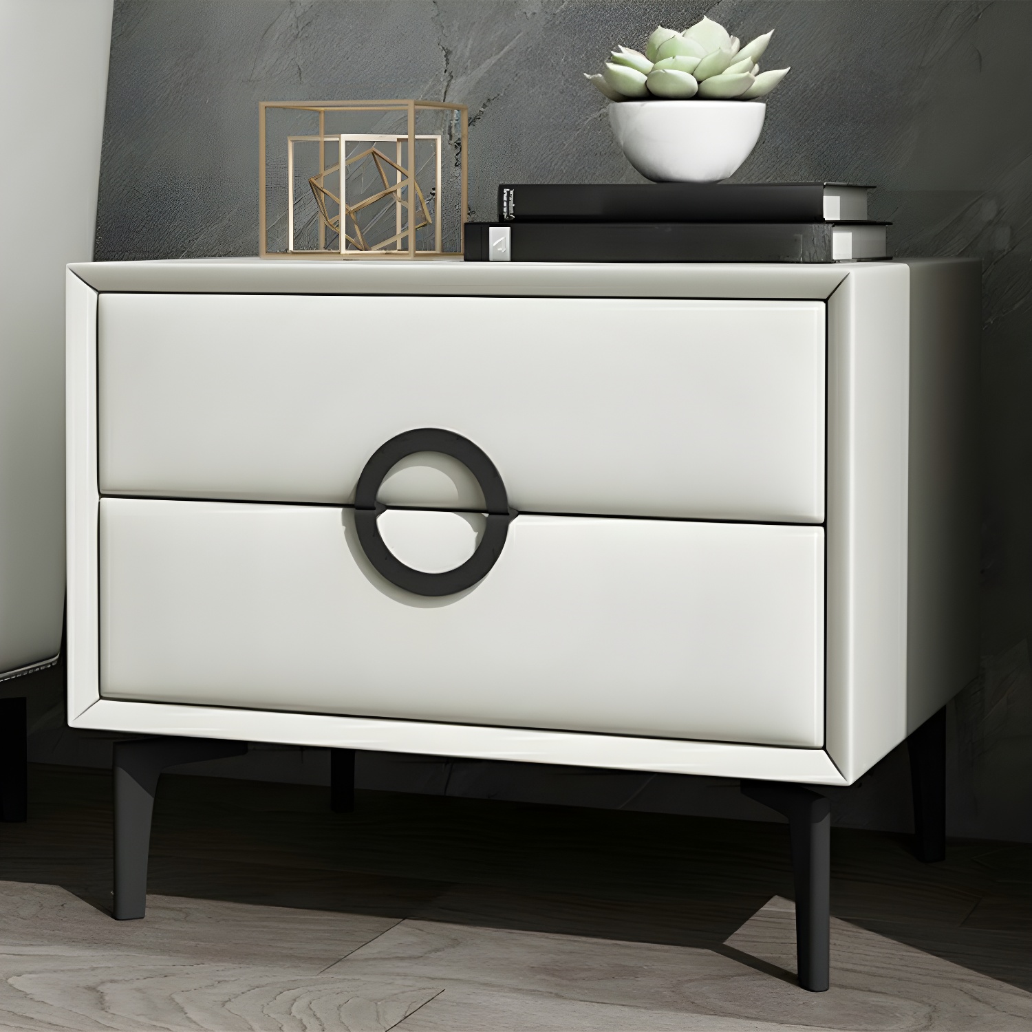 Glam Nightstand with Drawers | Ormau - image 18
