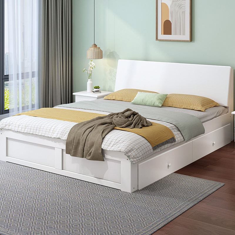 Casual Wood Panel Bed with Storage | Ormau - image 4