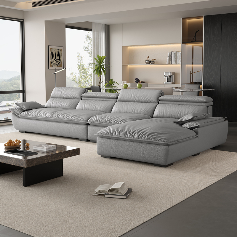 L-Shape Leather Sectional | Ormau - image 7
