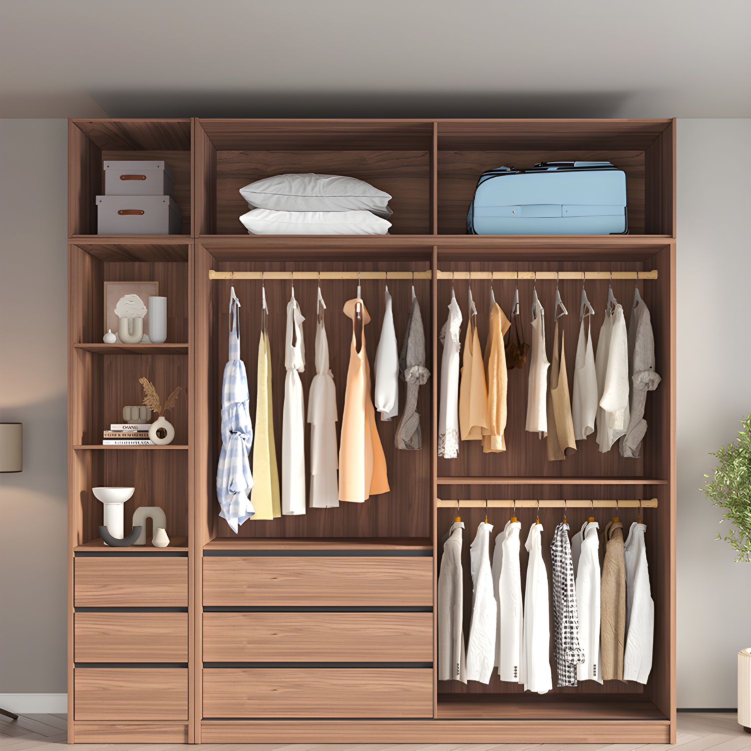 Glass & Wood Wardrobe Cabinet | Ormau - image 10