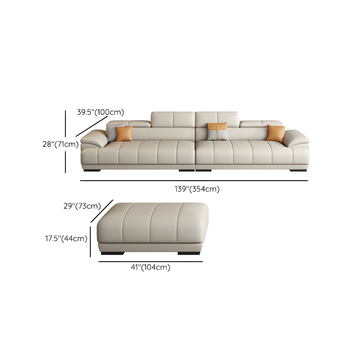 Elegant Leather Sectional | Ormau - image 15