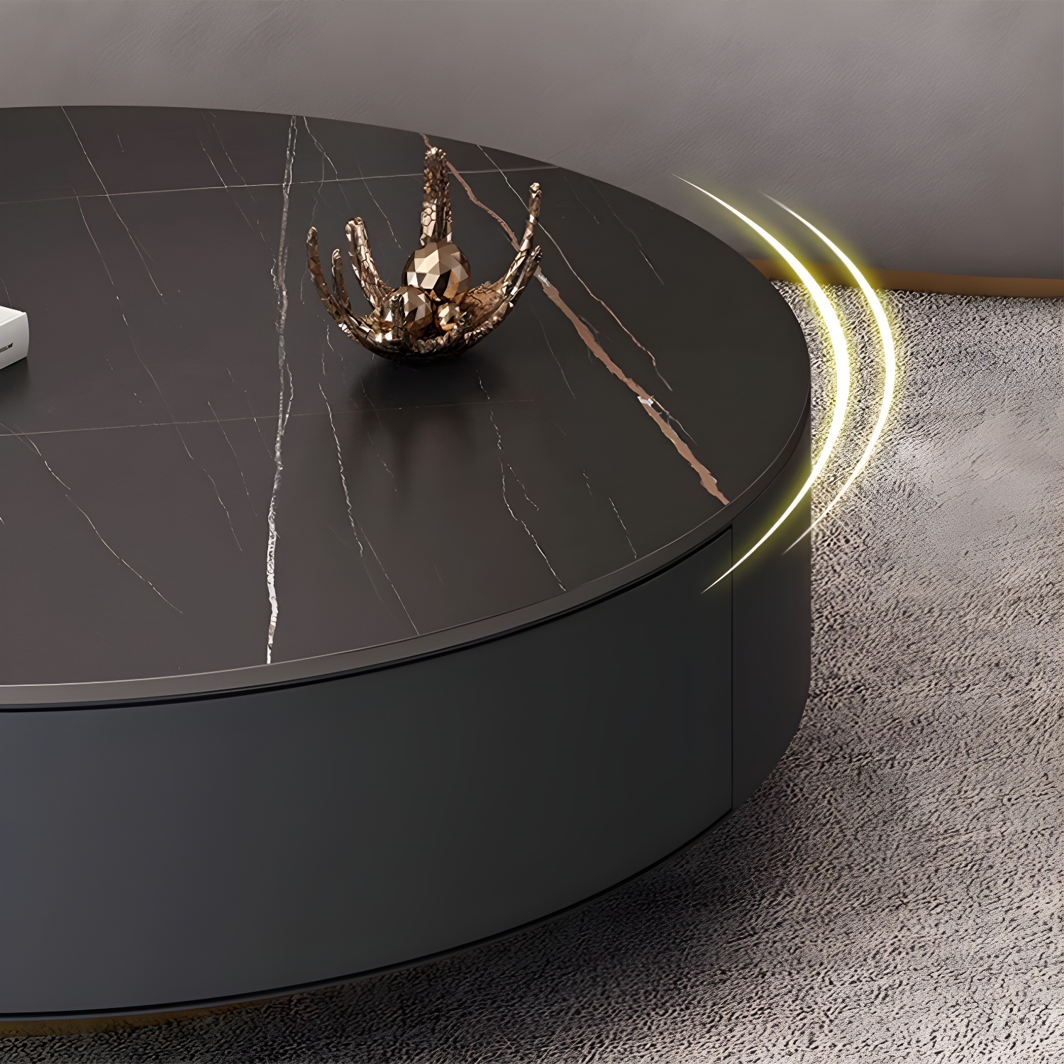 Elegant Stone & Gold Coffee Table | Ormau - image 11