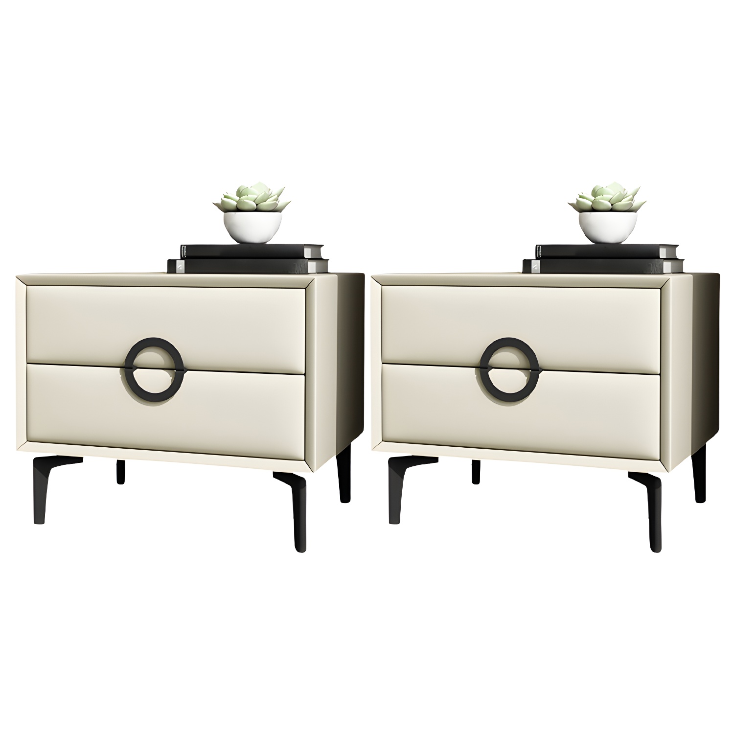 Glam Nightstand with Drawers | Ormau - image 46