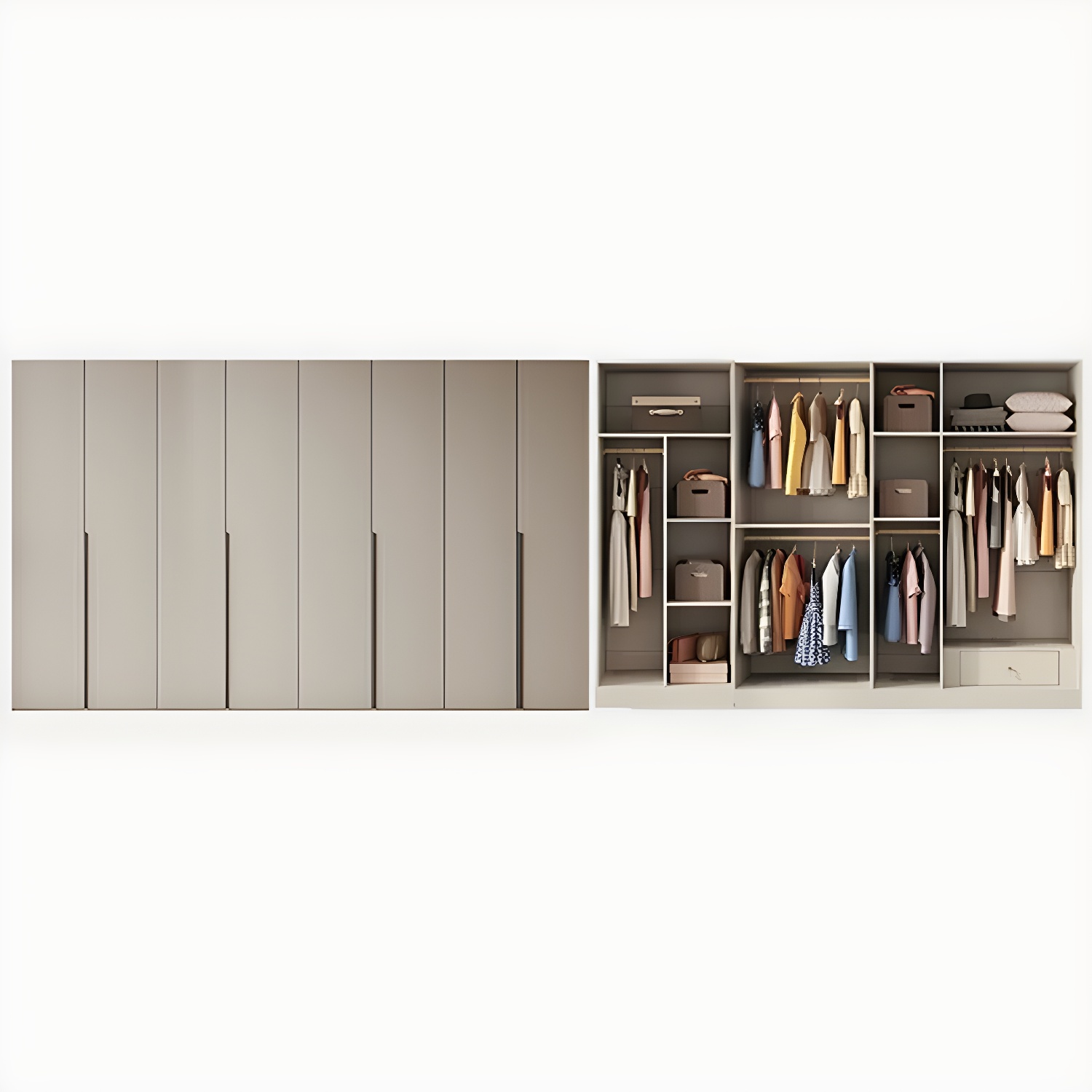 Modern Grey Wood Armoire | Ormau - image 44