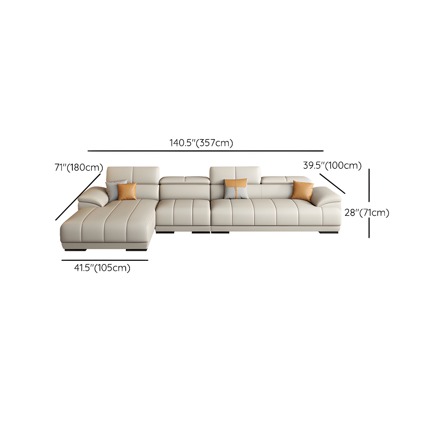 Elegant Leather Sectional | Ormau - image 18