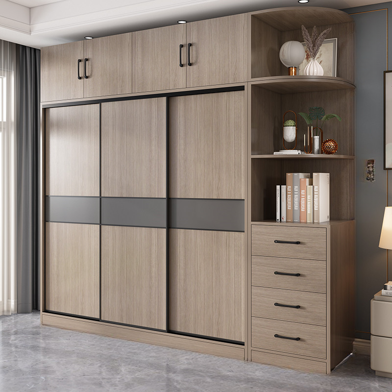Rustic Brown Self-supporting Armoire Cabinet Pine with Shelves - image 37
