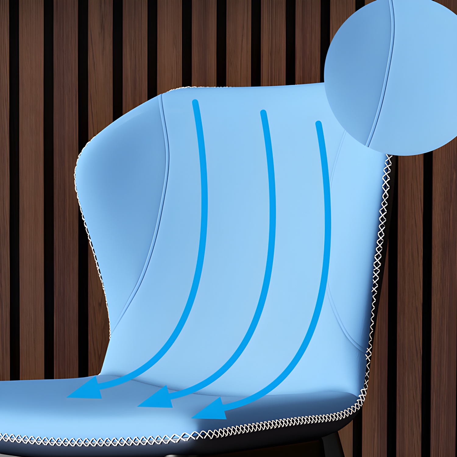 Wingback Leather Dining Chair | Ormau - image 13