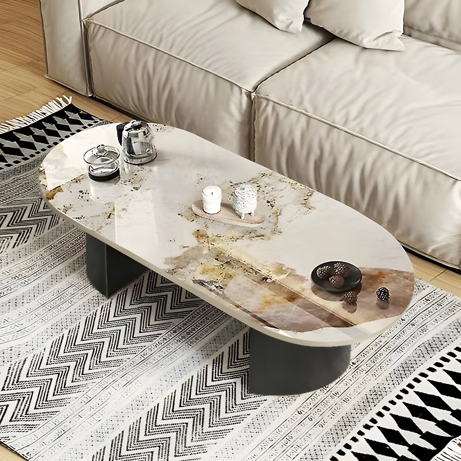 Oval Stone Coffee Table | Ormau - image 3