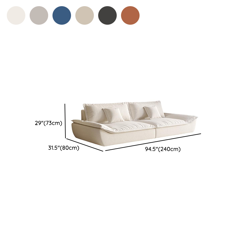 Modish Solid Color Stain Resistant Standard Sofa/Loveseat for 3-seater/4-seater/5 Person with 2 Pillows - image 18