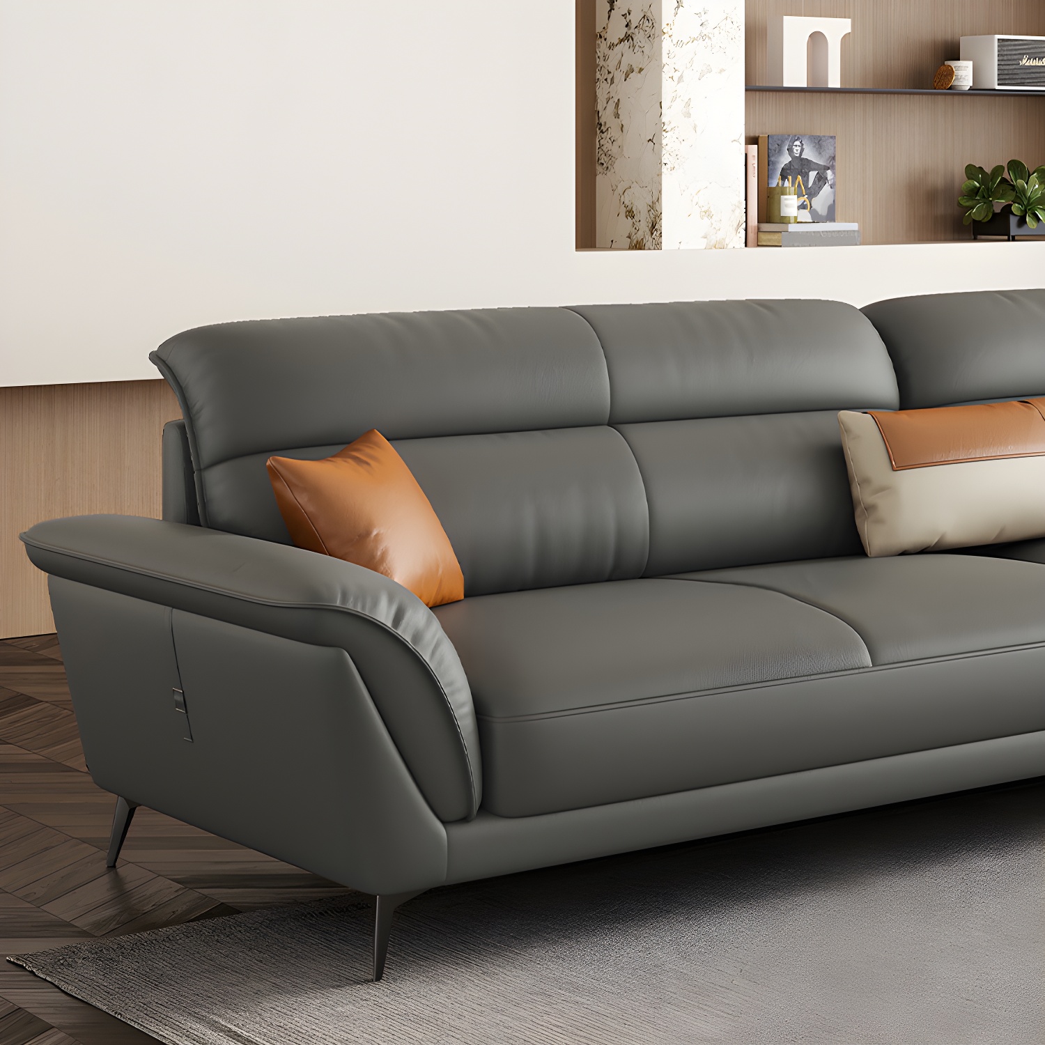 Modern Flared-Arm Sectional | Ormau - image 7