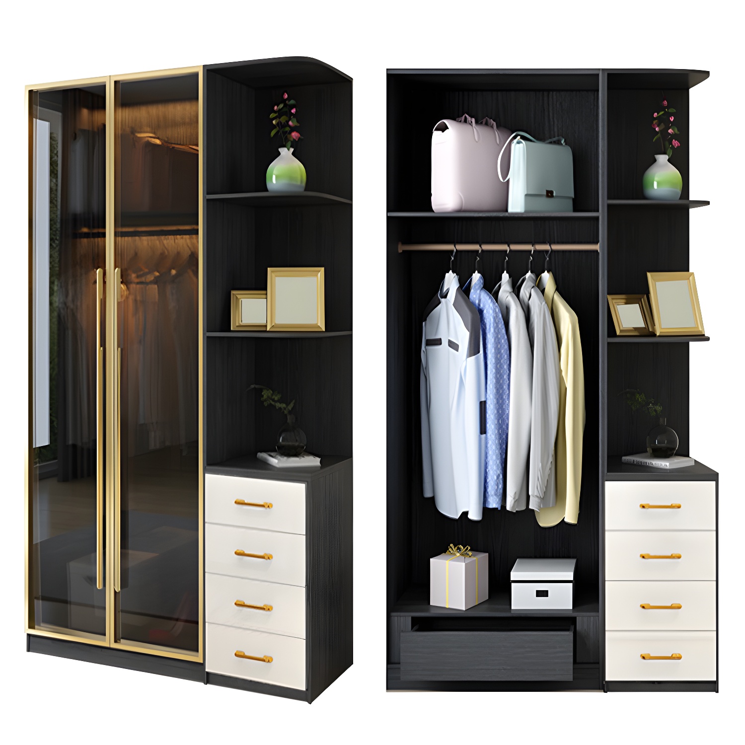 Modern Glass Door Wardrobe | Ormau - image 39
