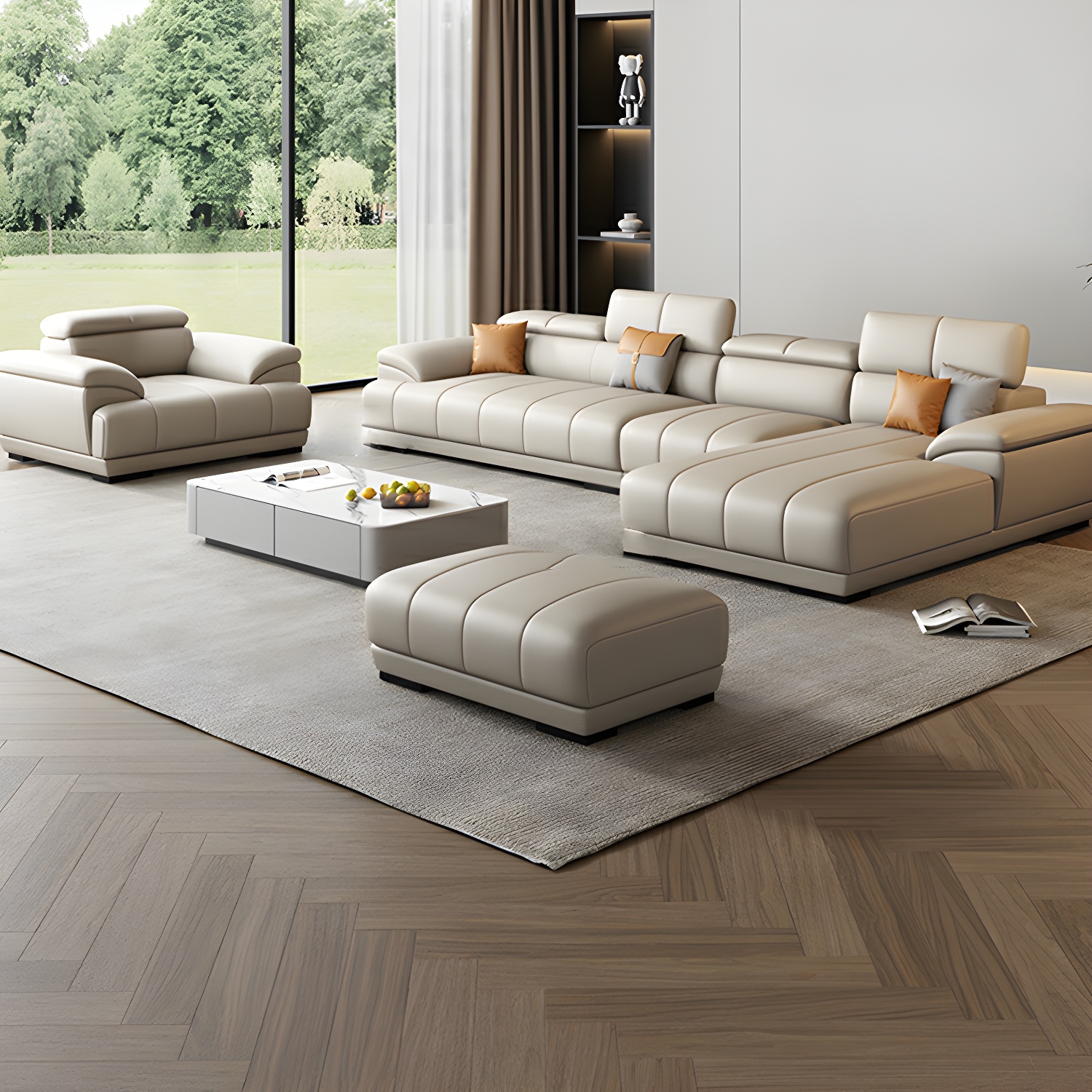 Elegant Leather Sectional | Ormau - image 2